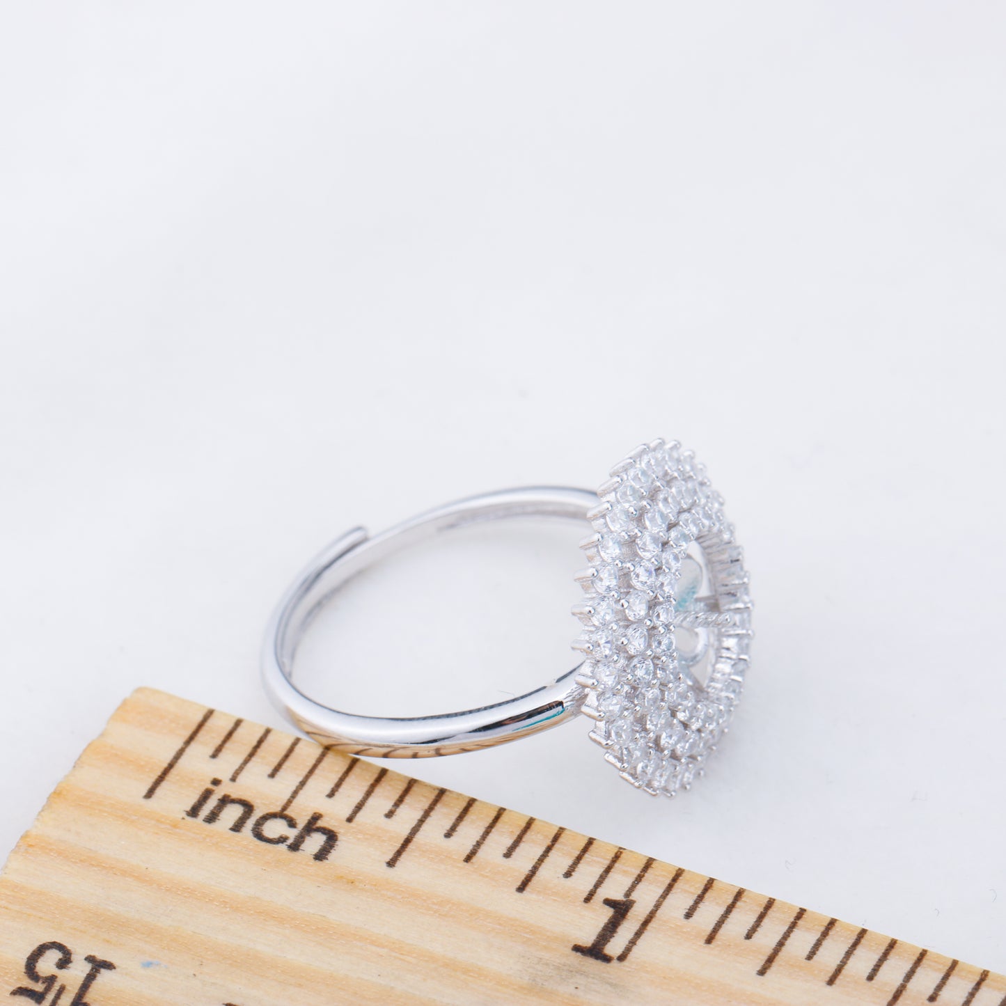 r010914 DIY 6-8mm Natural Freshwater pearl Ring accessory 925 sterling silver Adjustable size engagement jewelry ring for women