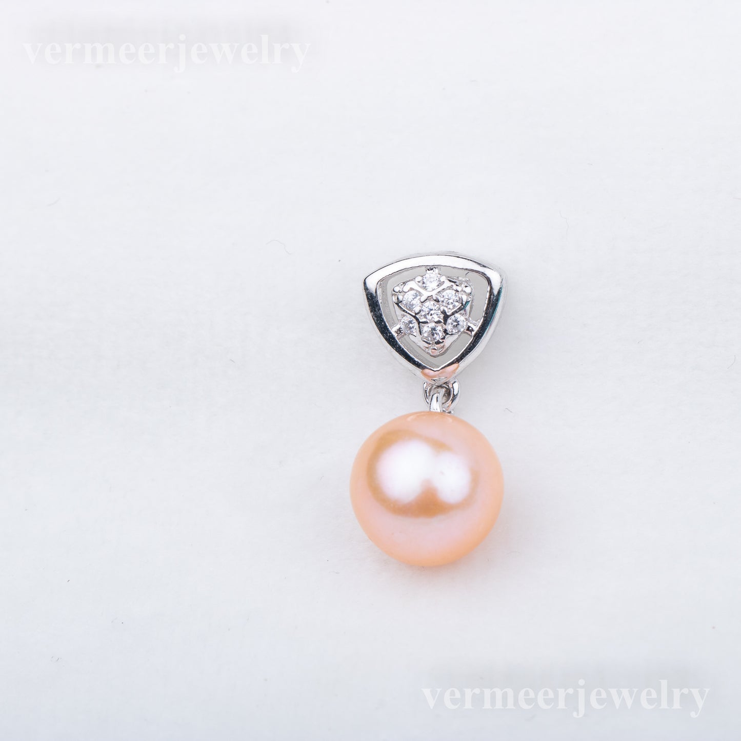 P010838 DIY 7-9mm Natural Freshwater pearl pendant accessory 925 sterling silver engagement jewelry necklace for women