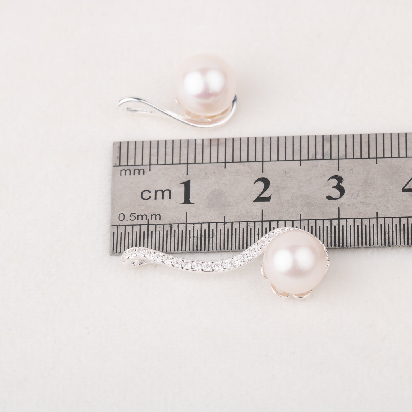 P030673 DIY 7-9mm Natural Freshwater pearl pendant accessory 925 sterling silver engagement jewelry necklace for women