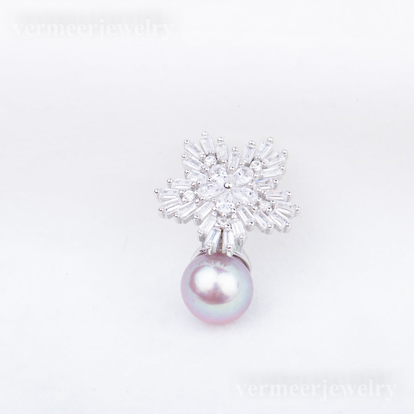 P010834 DIY 7-9mm Natural Freshwater pearl pendant accessory 925 sterling silver engagement jewelry necklace for women
