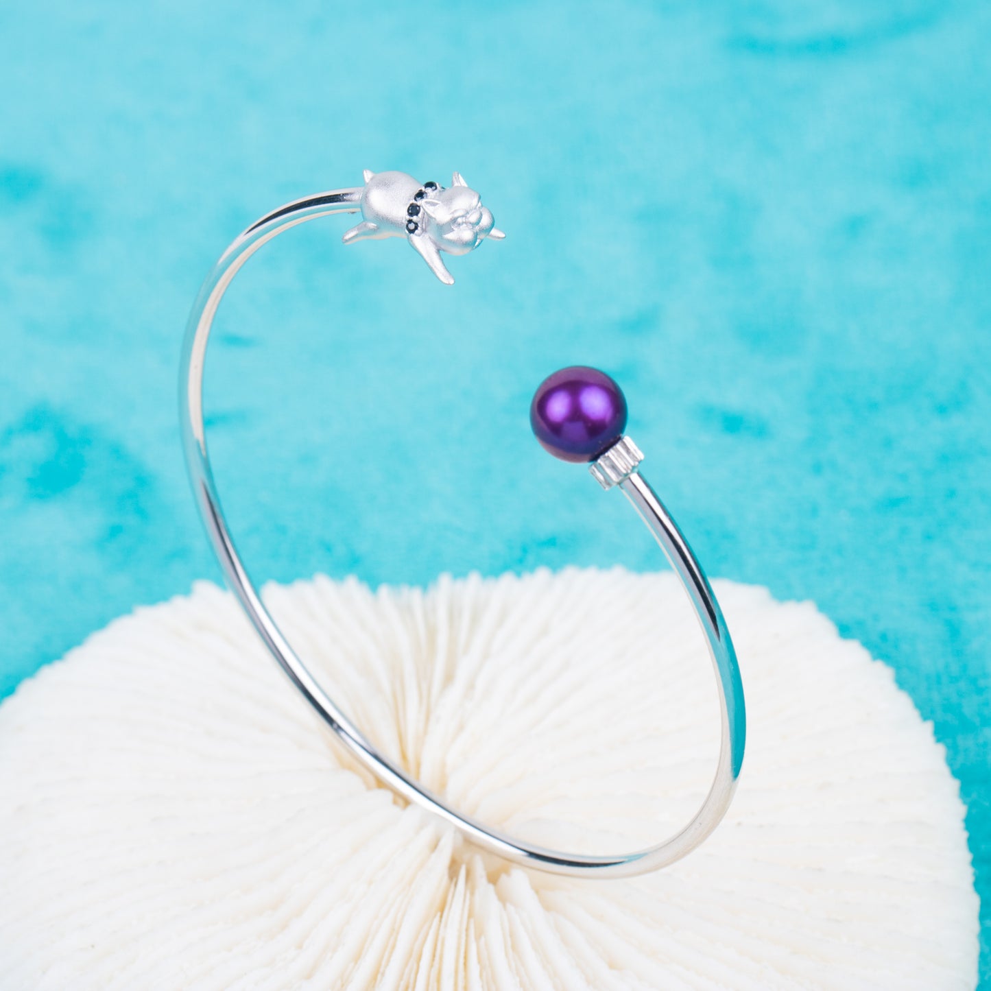 b040224 DIY 7-8mm Natural Freshwater pearl bracelet accessory 925 sterling silver adjustable chain bracelet for women