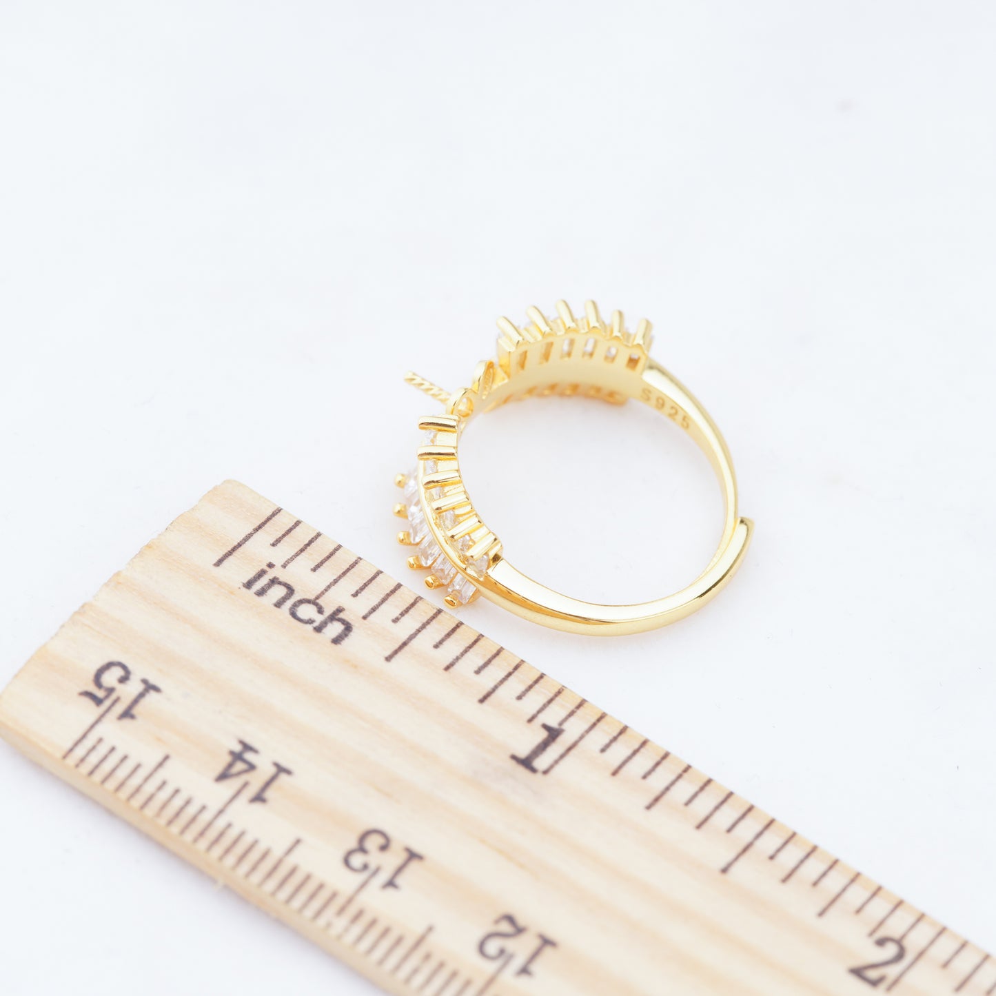 re010940 DIY 9-11mm Natural Freshwater pearl Ring accessory 925 sterling silver Adjustable size engagement ring for women