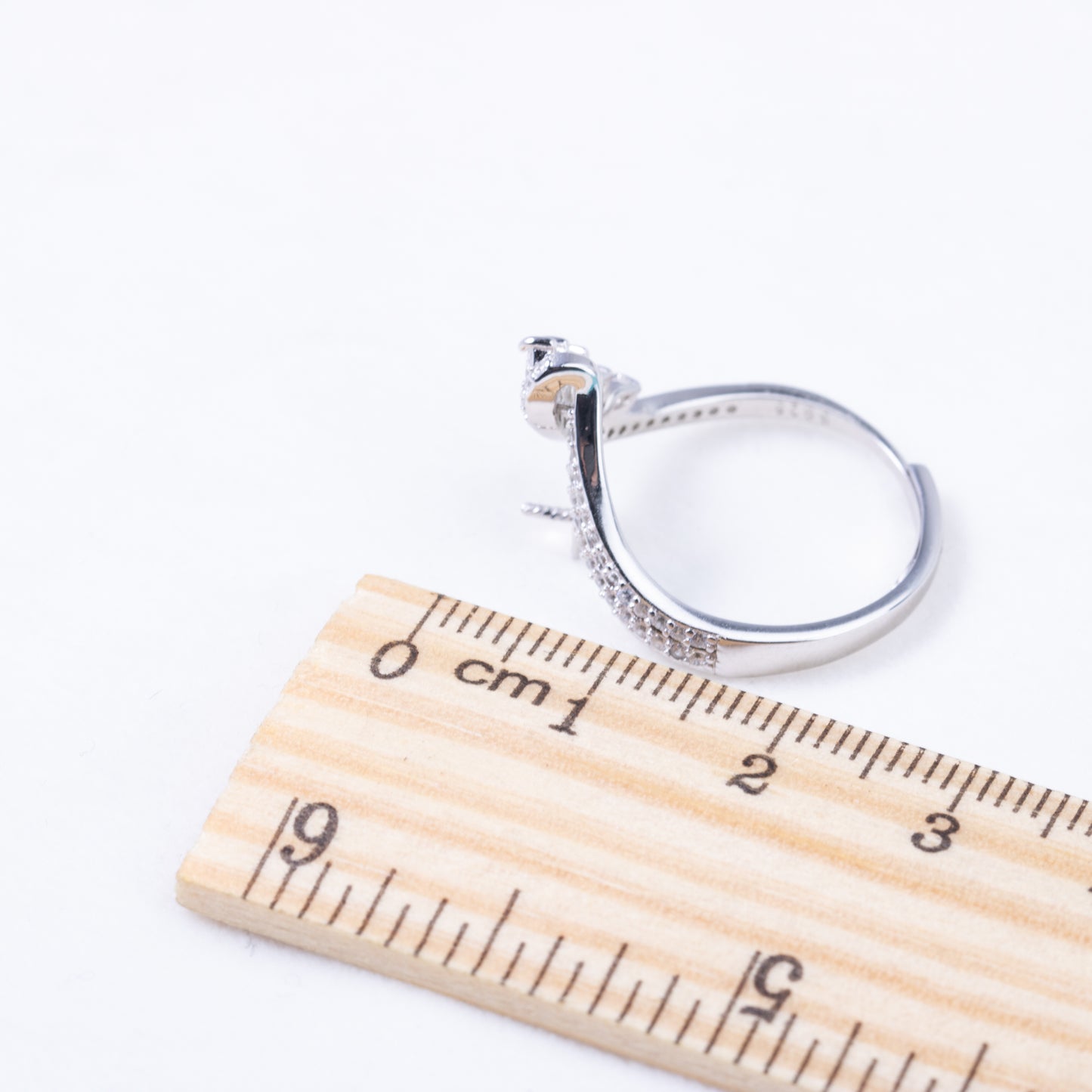 r010897 DIY 6-8mm Natural Freshwater pearl Ring accessory 925 sterling silver Adjustable size engagement jewelry ring for women