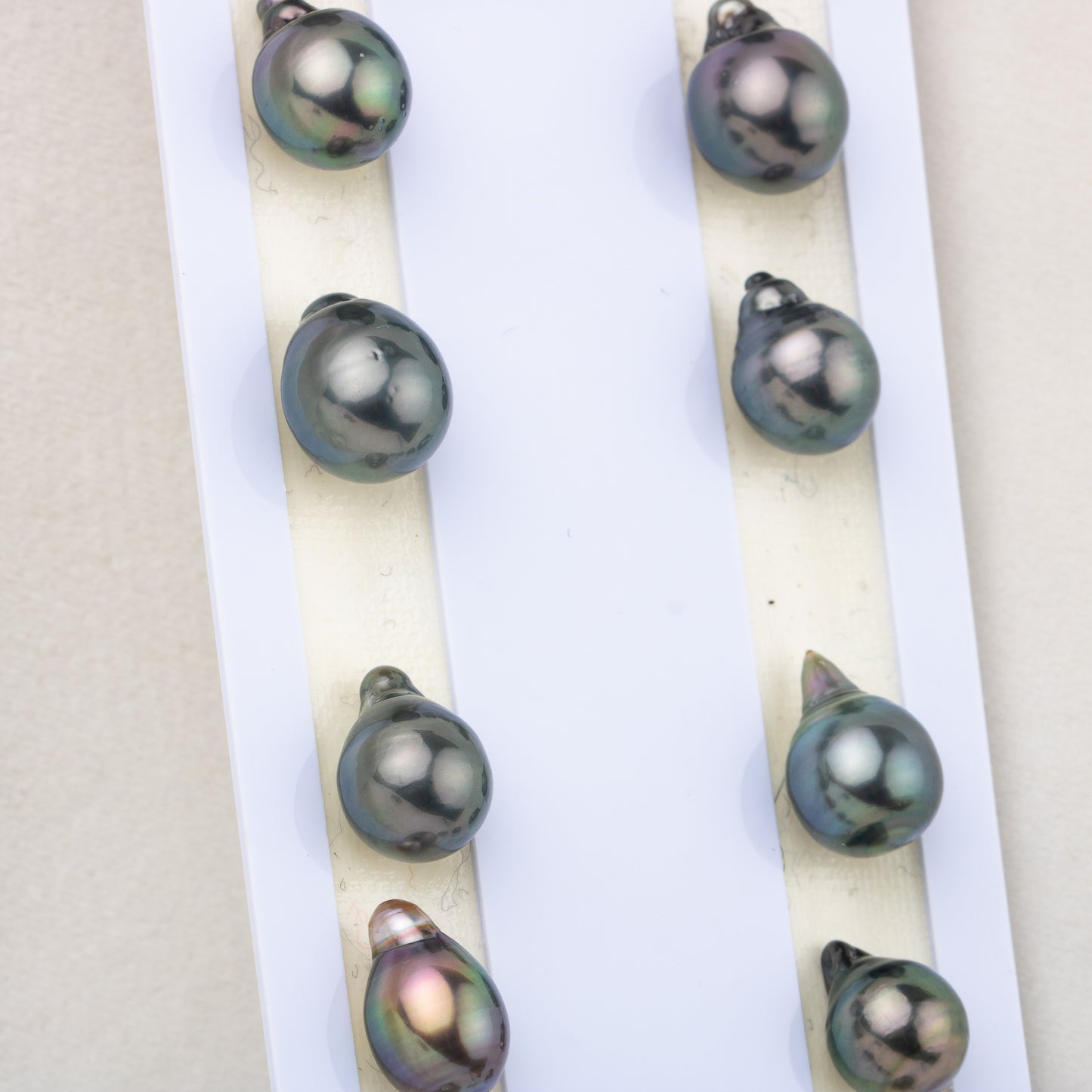 9-13mm baroque drop shape black Tahitian seawater Pearl matched for earring High quality loose seawater pearl drop shape