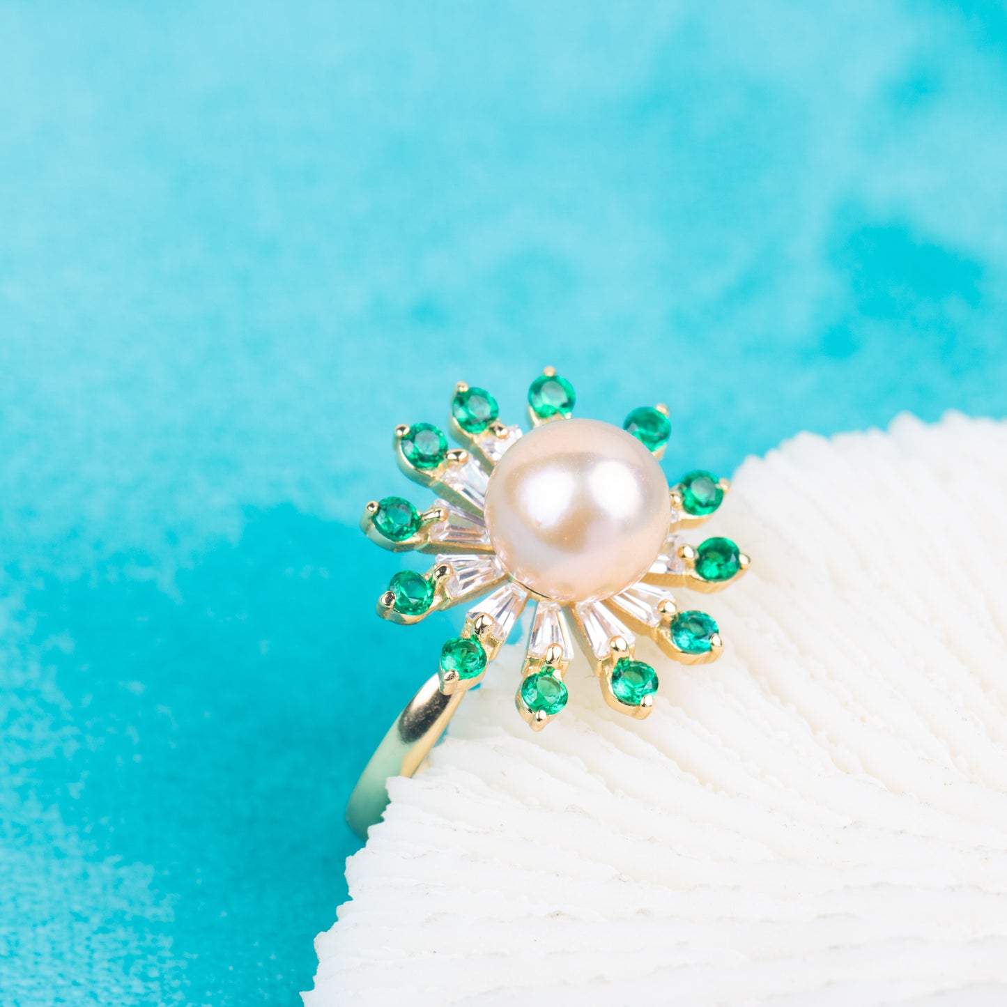 r010823 DIY 7-8mm Natural Freshwater pearl Ring accessory 925 sterling silver Adjustable size engagement jewelry ring for women