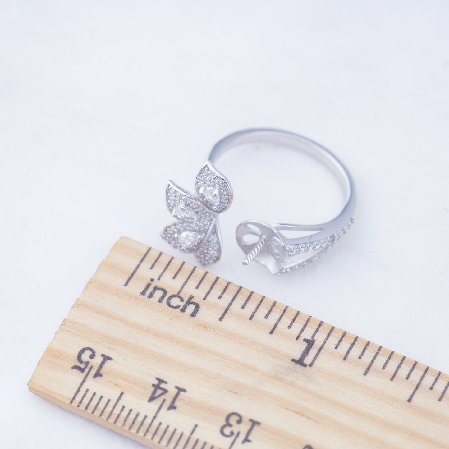 re010953 DIY 9-11mm Natural Freshwater pearl Ring accessory 925 sterling silver Adjustable size engagement ring for women