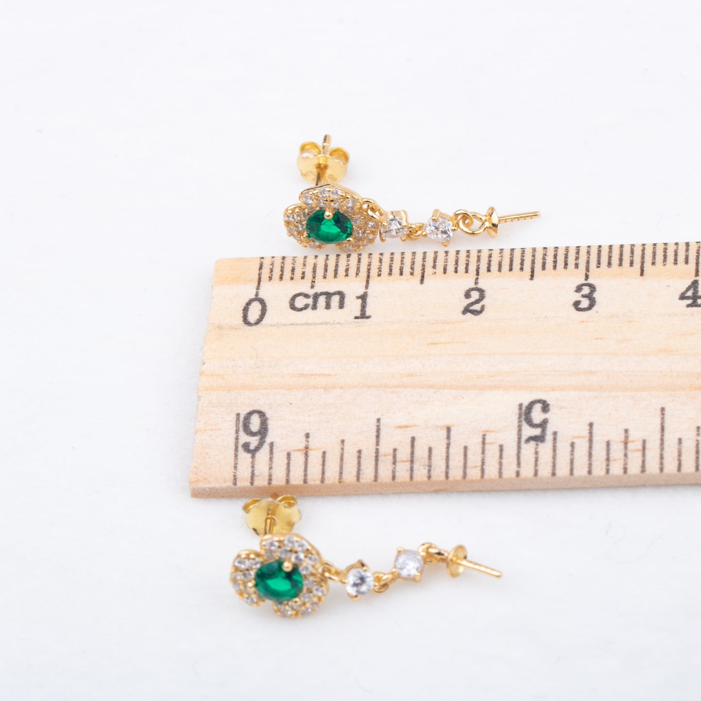 e010784 S925 pearl earring 925 sterling silver DIY 7-8mm Natural Freshwater pearl stud earring for women