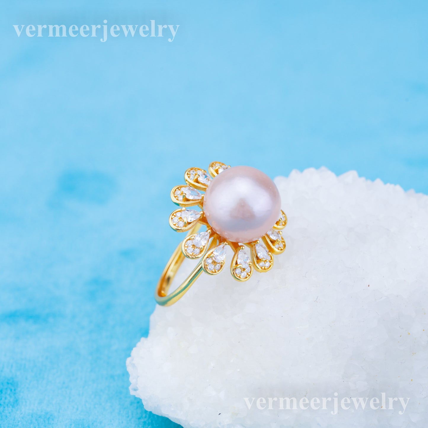 re010926 DIY 9-11mm Natural Freshwater pearl Ring accessory 925 sterling silver Adjustable size engagement ring for women