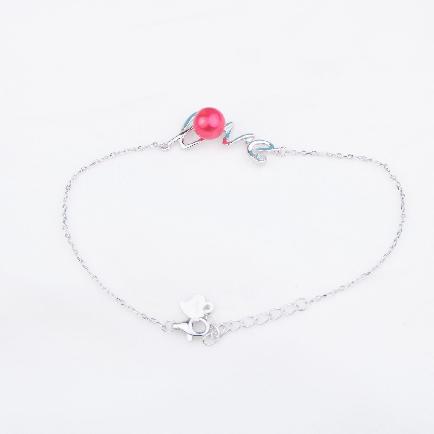 b01073 DIY 7-8mm Natural Freshwater pearl bracelet accessory 925 sterling silver adjustable chain bracelet for women