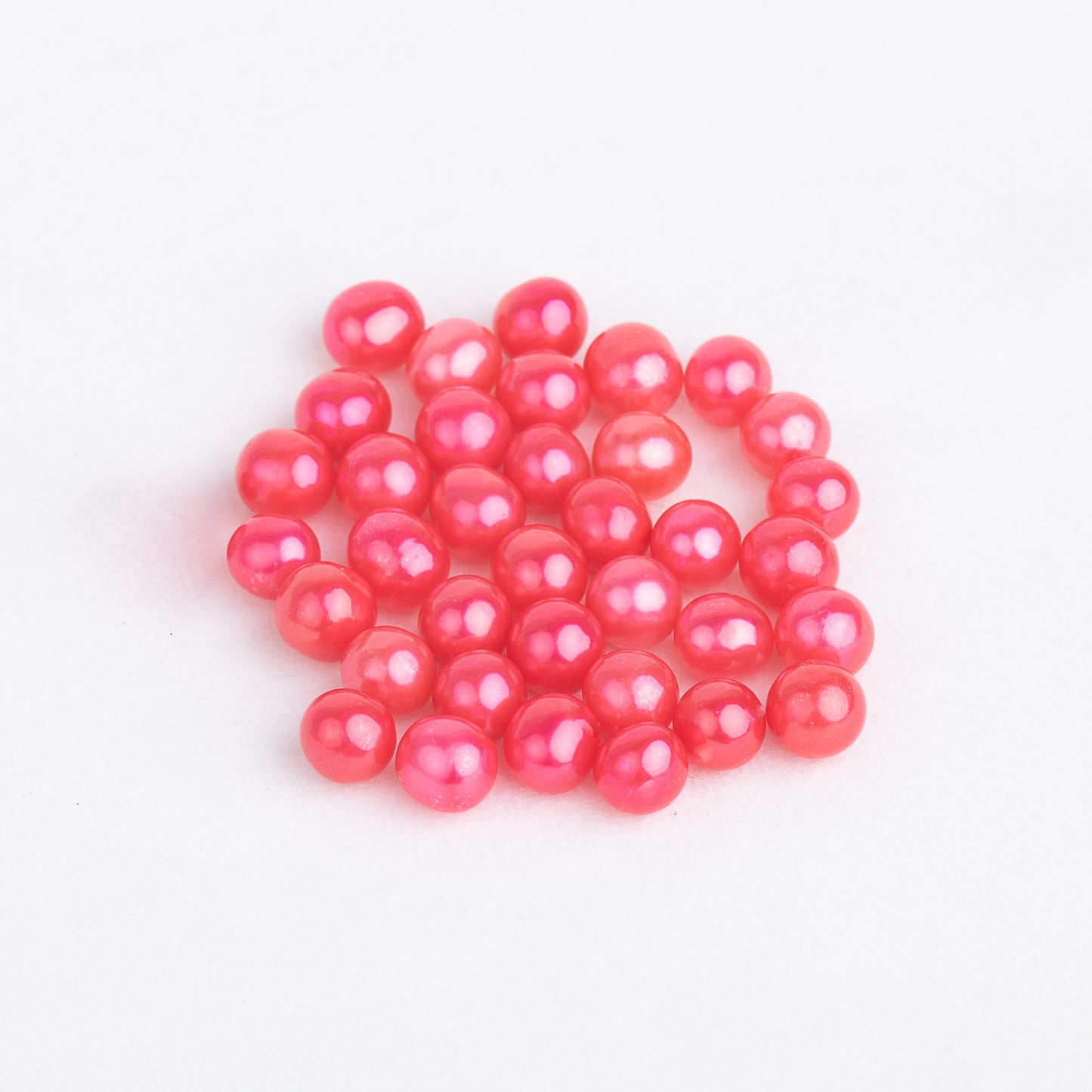 Wholesale 23colors 6-7mm AAA grade loose freshwater pearl round shape no hole bead for pearl party