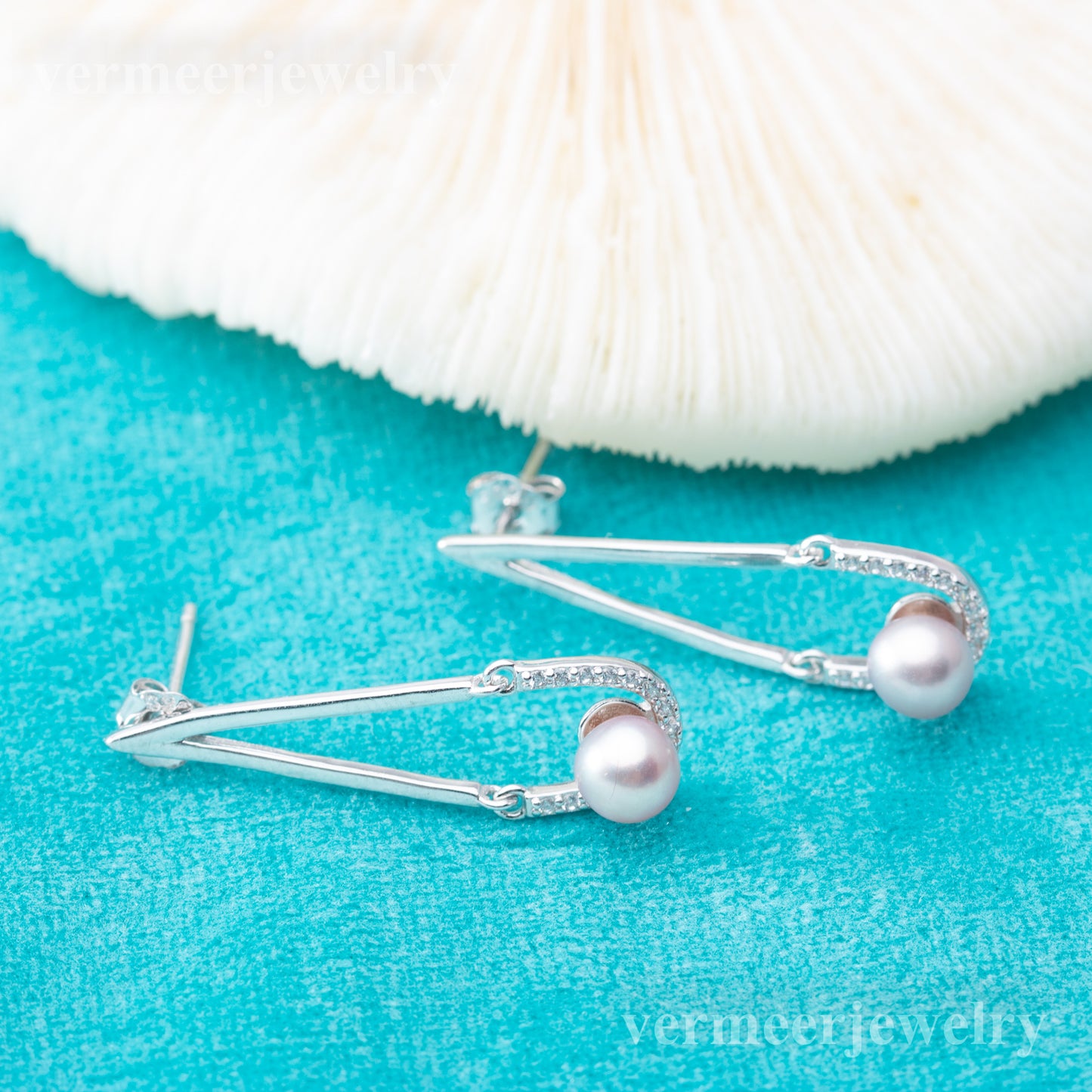e010828S925 pearl earring 925 sterling silver DIY 3-4mm Natural Freshwater pearl stud earring for women