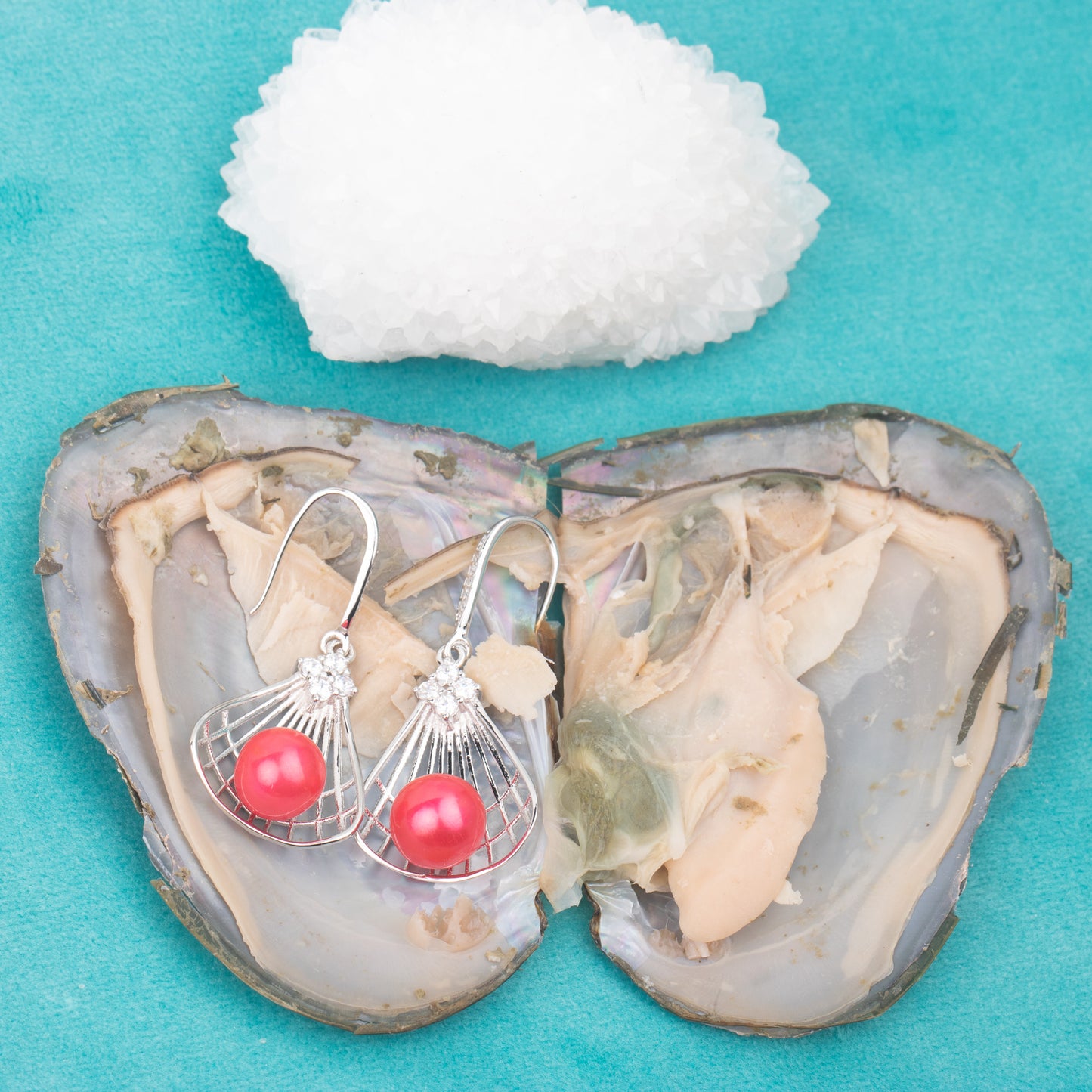 Love Wish Pearl Party Gift Vacuum-packed jewelry Oyster fortune oyster pearl ring in oyster shell
