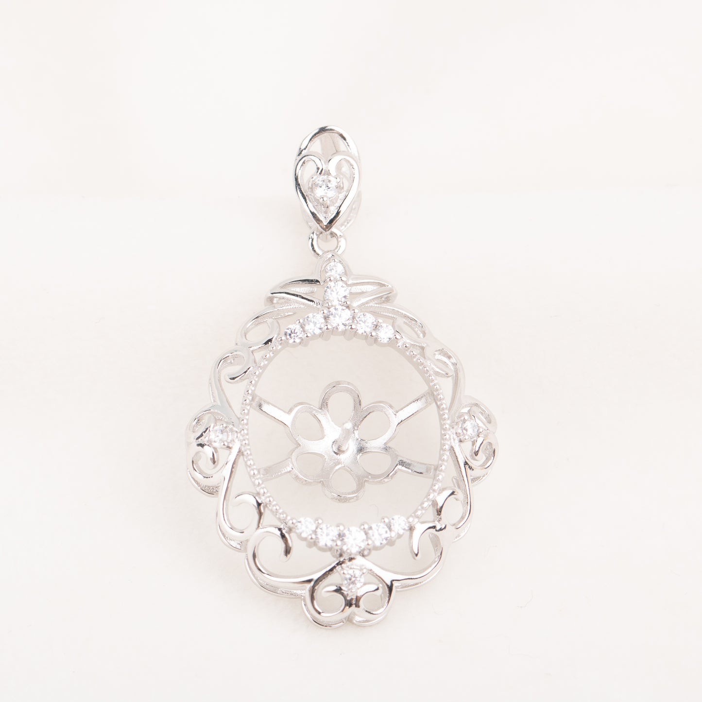 Pe010793 DIY 9-12mm Natural Freshwater pearl pendant accessory 925 sterling silver engagement jewelry necklace for women