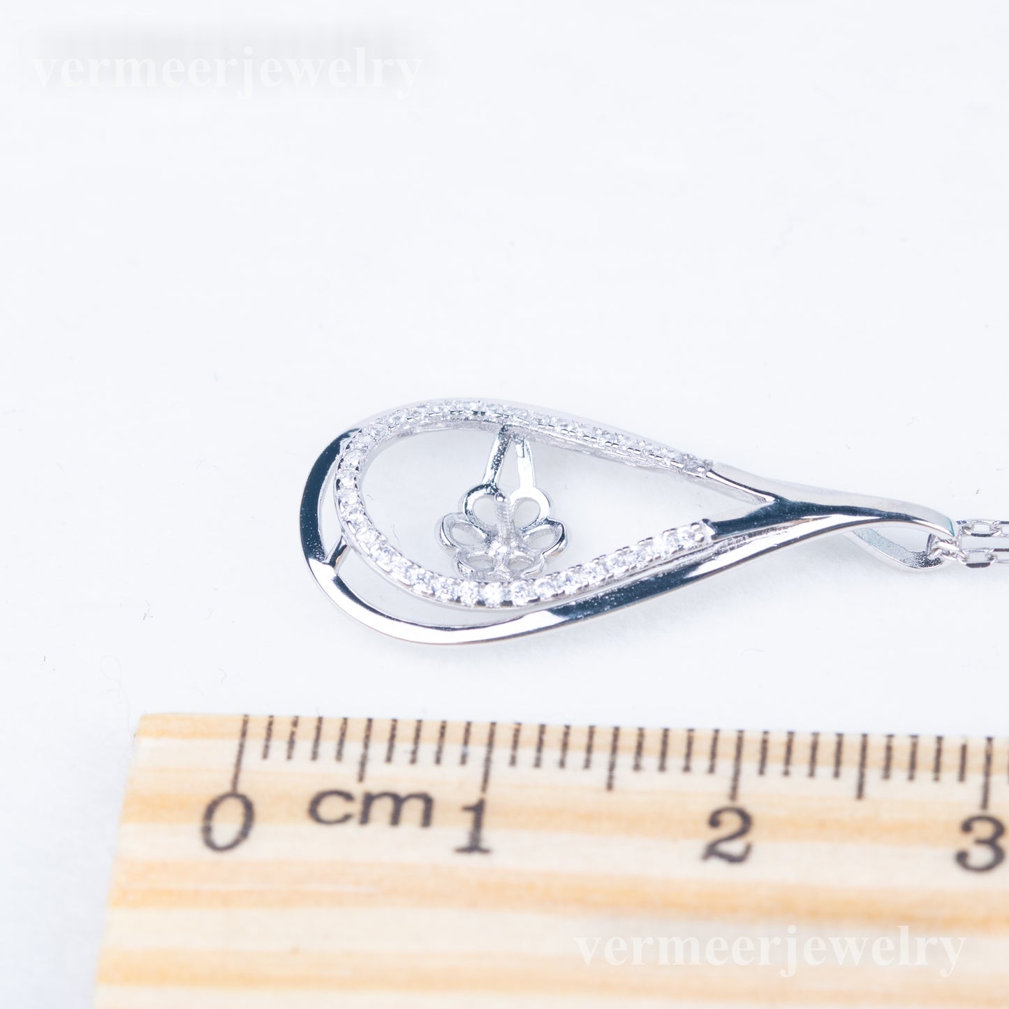 P010956 DIY 6-8mm Natural Freshwater pearl pendant accessory 925 sterling silver engagement jewelry necklace for women