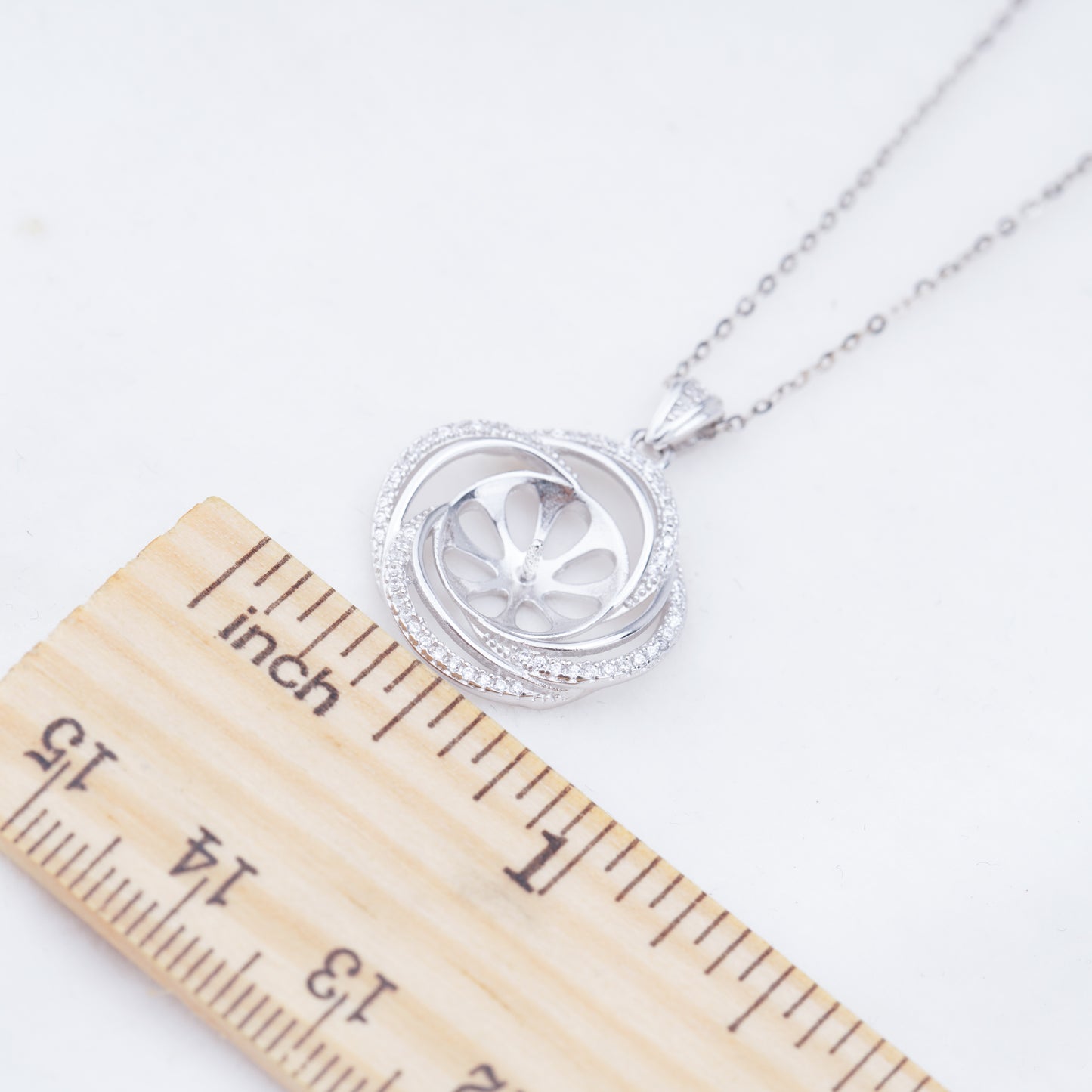 Pe011047 DIY 9-12mm Natural Freshwater pearl pendant accessory 925 sterling silver engagement jewelry necklace for women