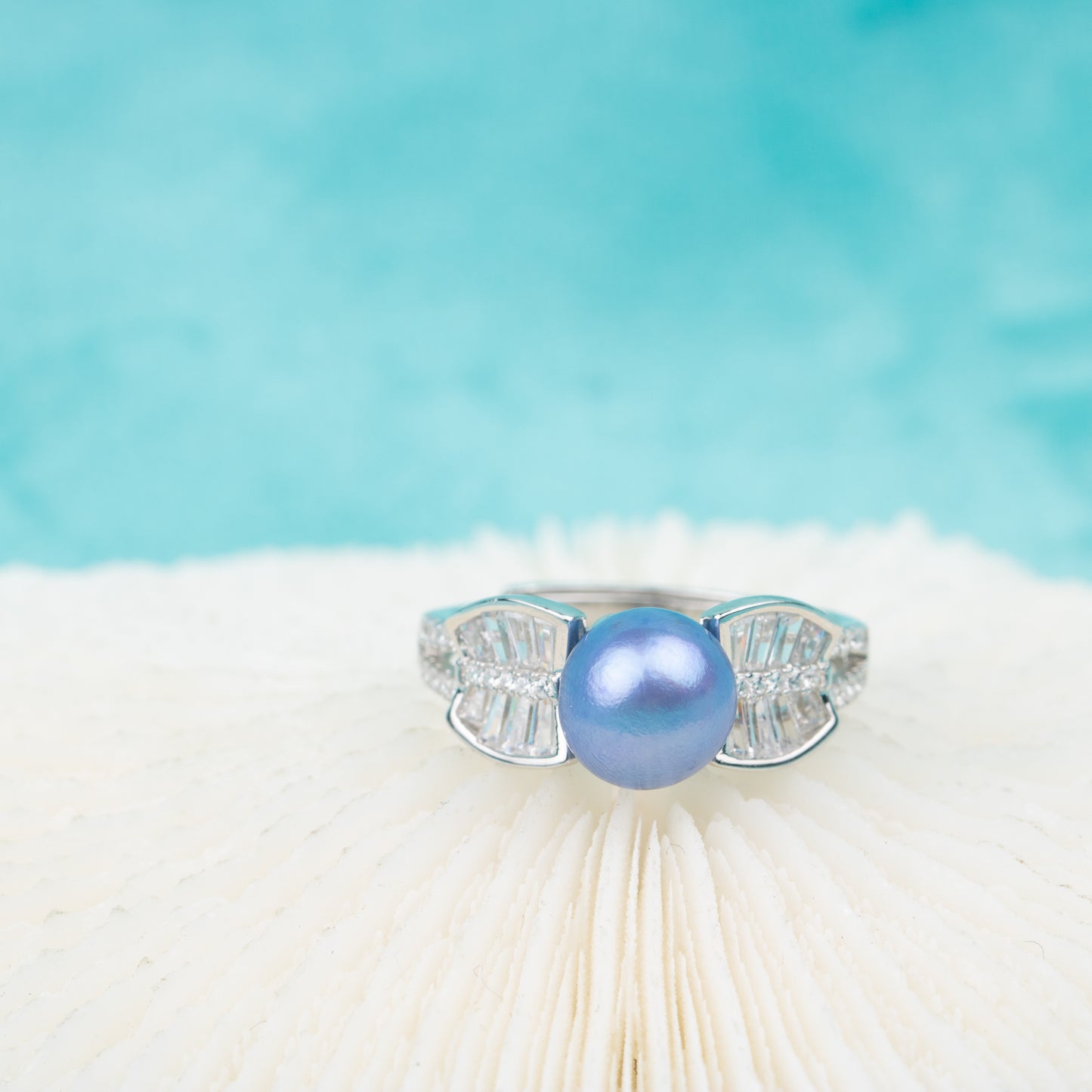 r030679 DIY 7-8mm Natural Freshwater pearl Ring accessory 925 sterling silver Adjustable size engagement jewelry ring for women
