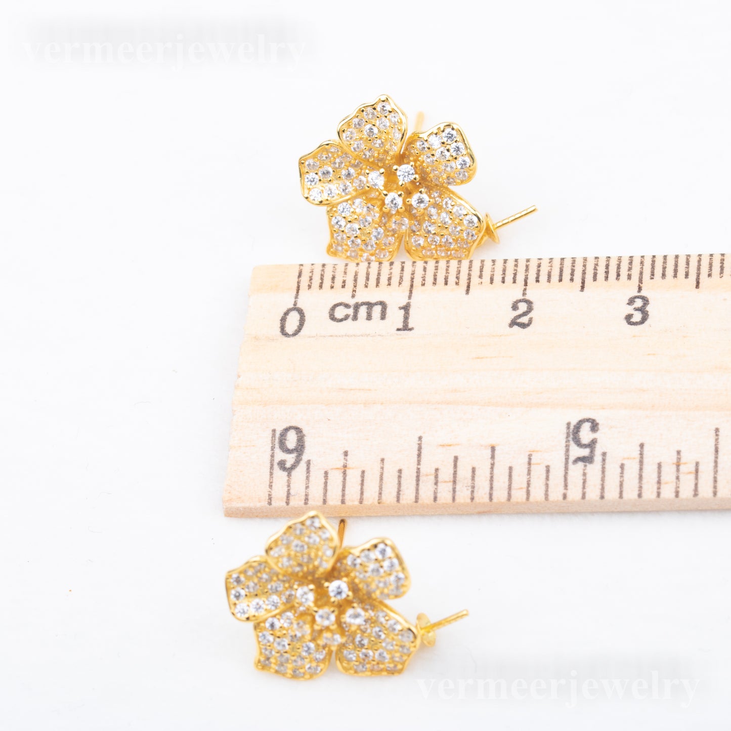 e010794 S925 pearl earring 925 sterling silver DIY 7-8mm Natural Freshwater pearl stud earring for women