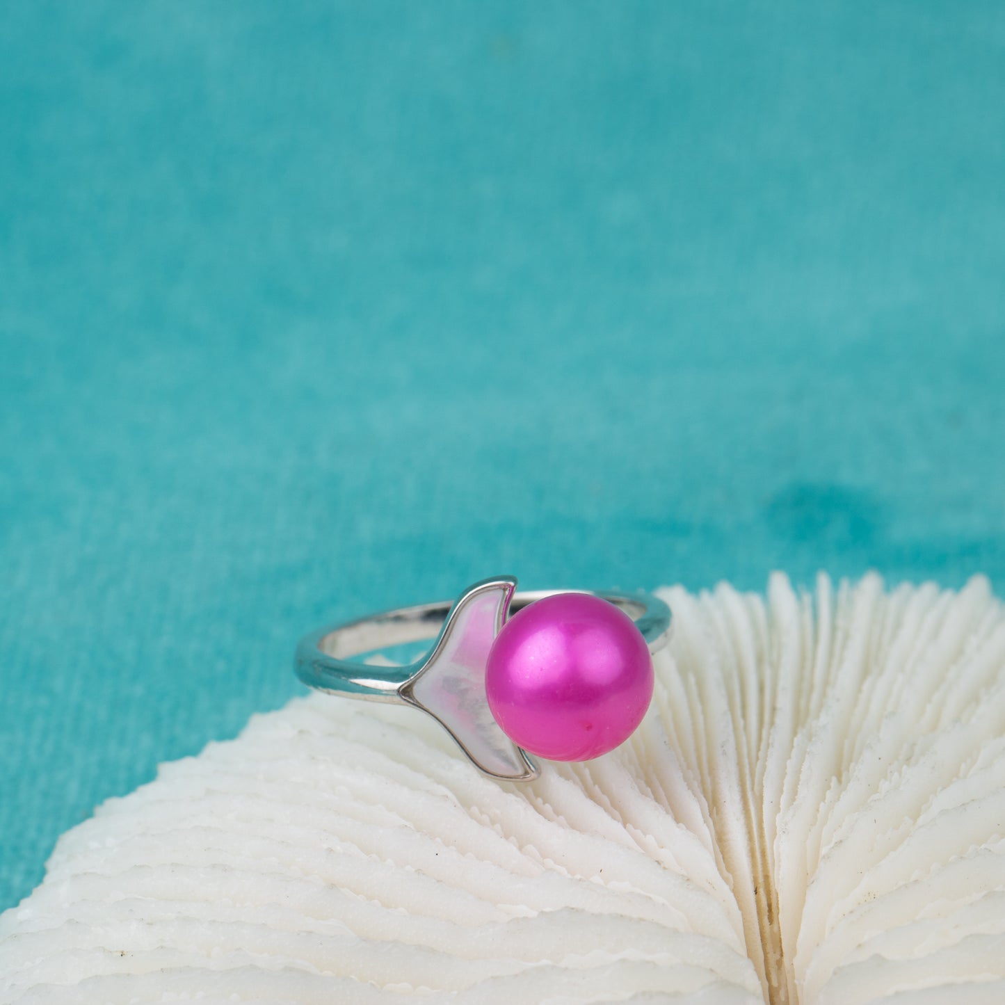 S010038 DIY 7-8mm Natural Freshwater pearl jewelry set mermaid tail shape 925 sterling silver engagement jewelry for women