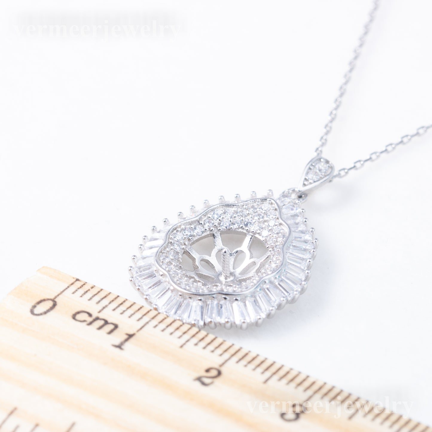 Pe010999 DIY 9-12mm Natural Freshwater pearl pendant accessory 925 sterling silver engagement jewelry necklace for women