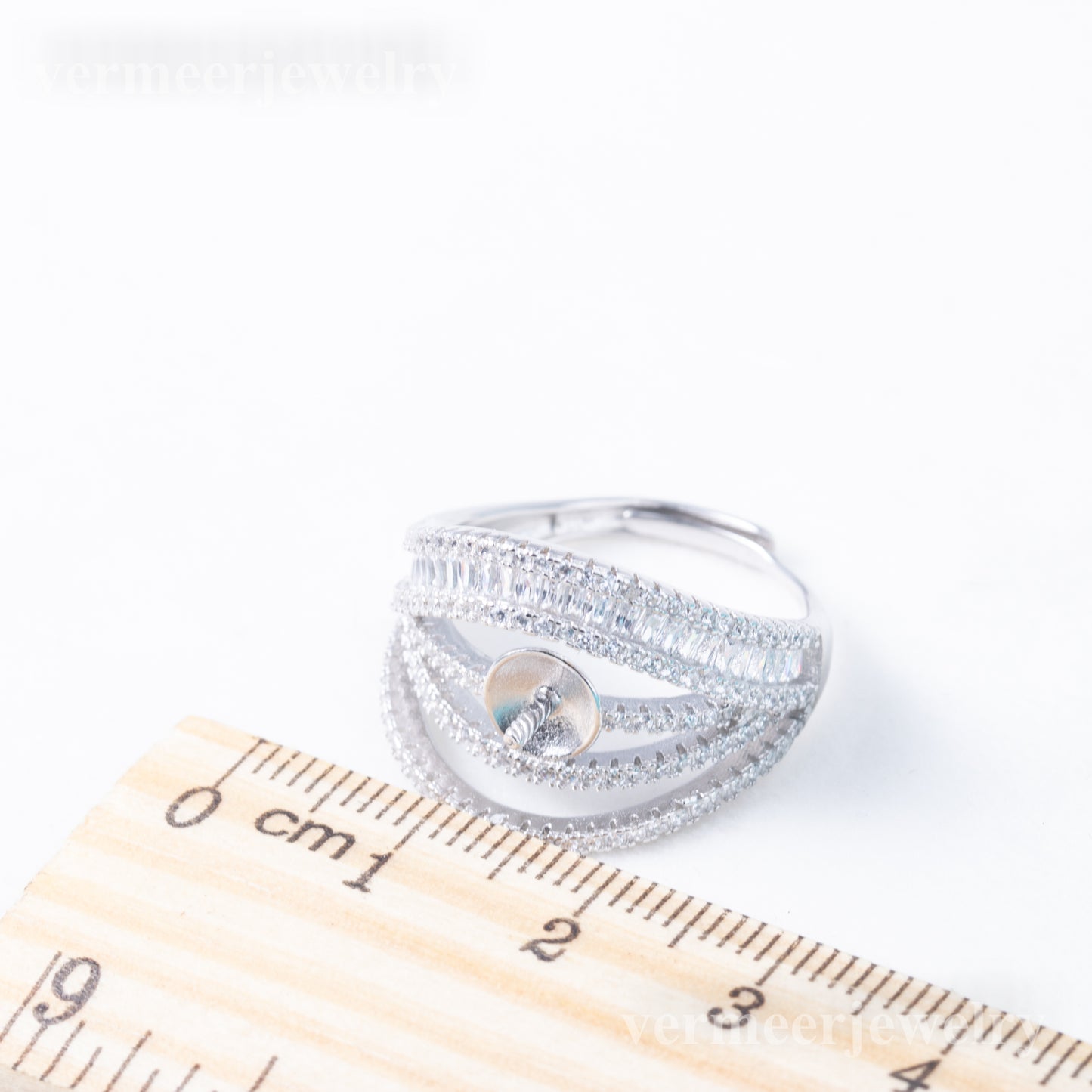 re010881 DIY 9-11mm Natural Freshwater pearl Ring accessory 925 sterling silver Adjustable size engagement ring for women