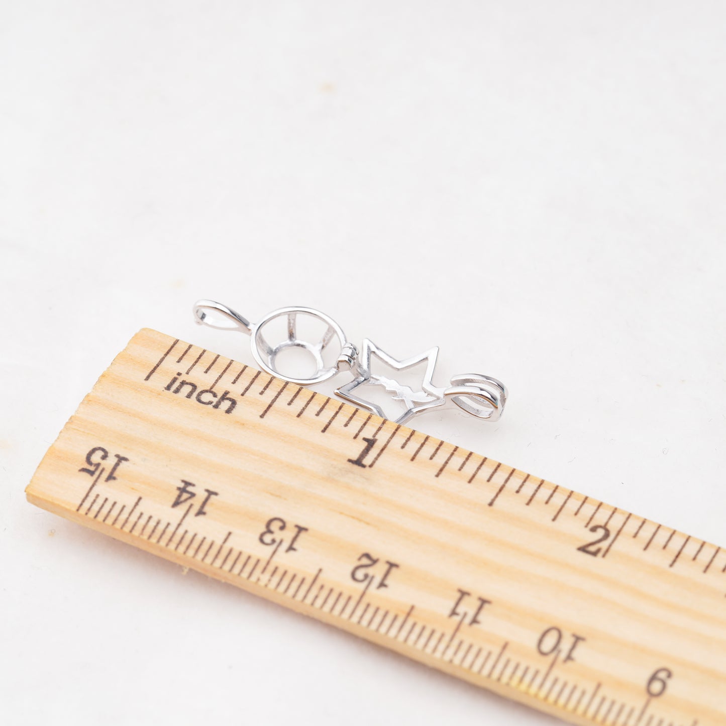 C030082 sterling silver Freshwater pearl cage pendant necklace jewelry locket for pearl party
