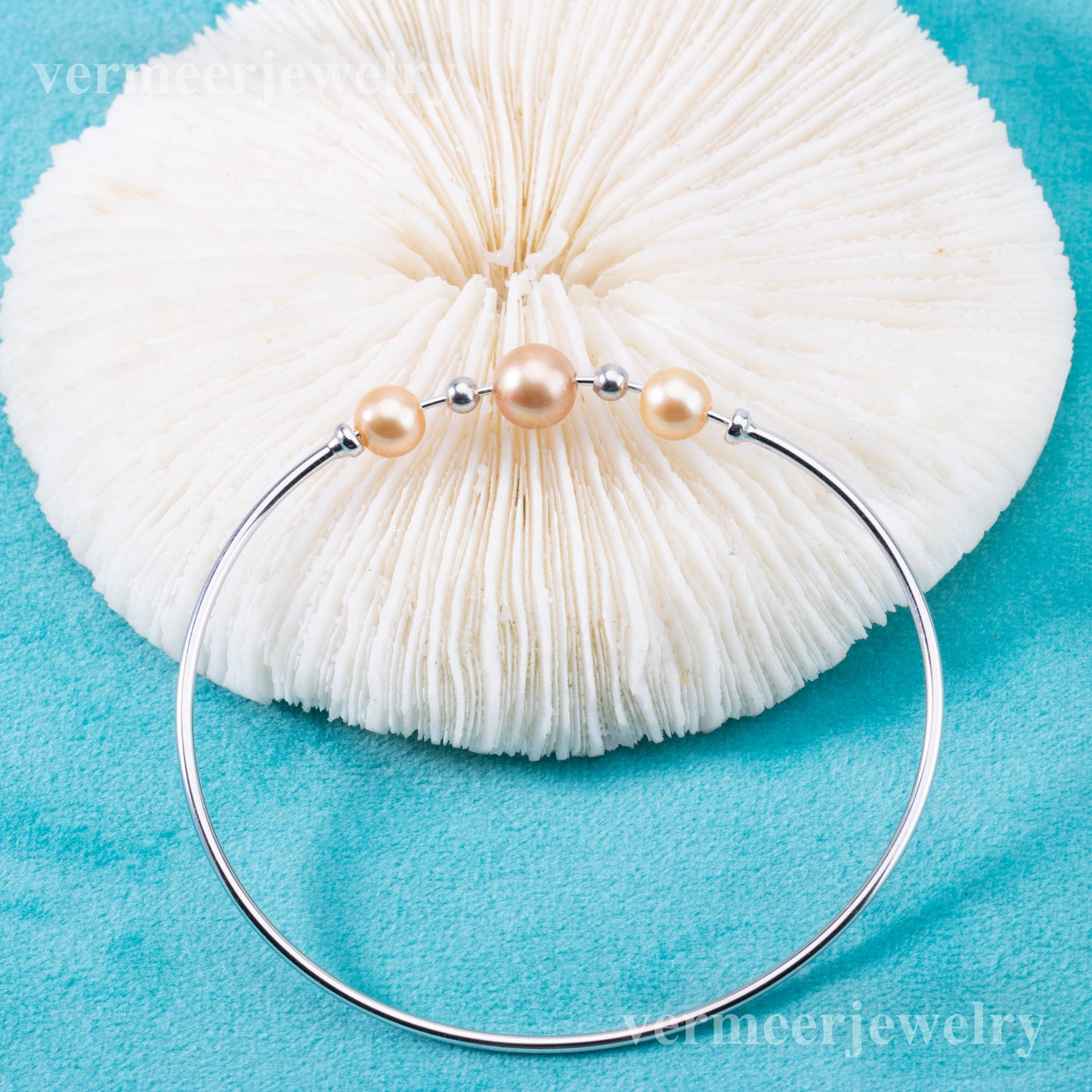 b040227 DIY 7-8mm Natural Freshwater pearl bracelet accessory 925 sterling silver adjustable chain bracelet for women