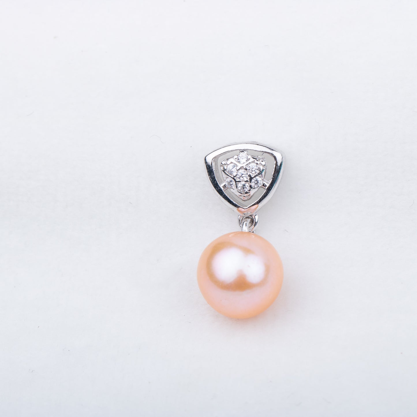 P010838 DIY 7-9mm Natural Freshwater pearl pendant accessory 925 sterling silver engagement jewelry necklace for women