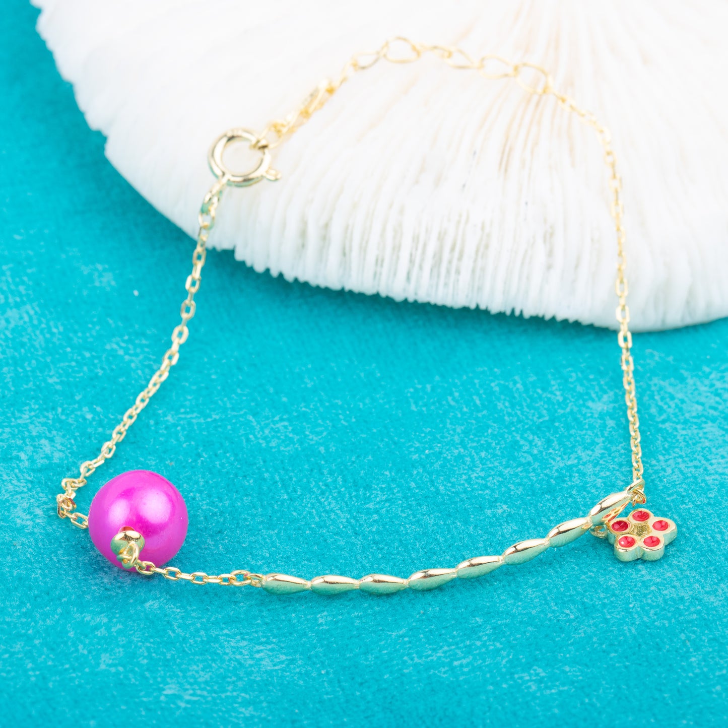 b010188 DIY 7-8mm Natural Freshwater pearl bracelet accessory 925 sterling silver adjustable chain bracelet for women