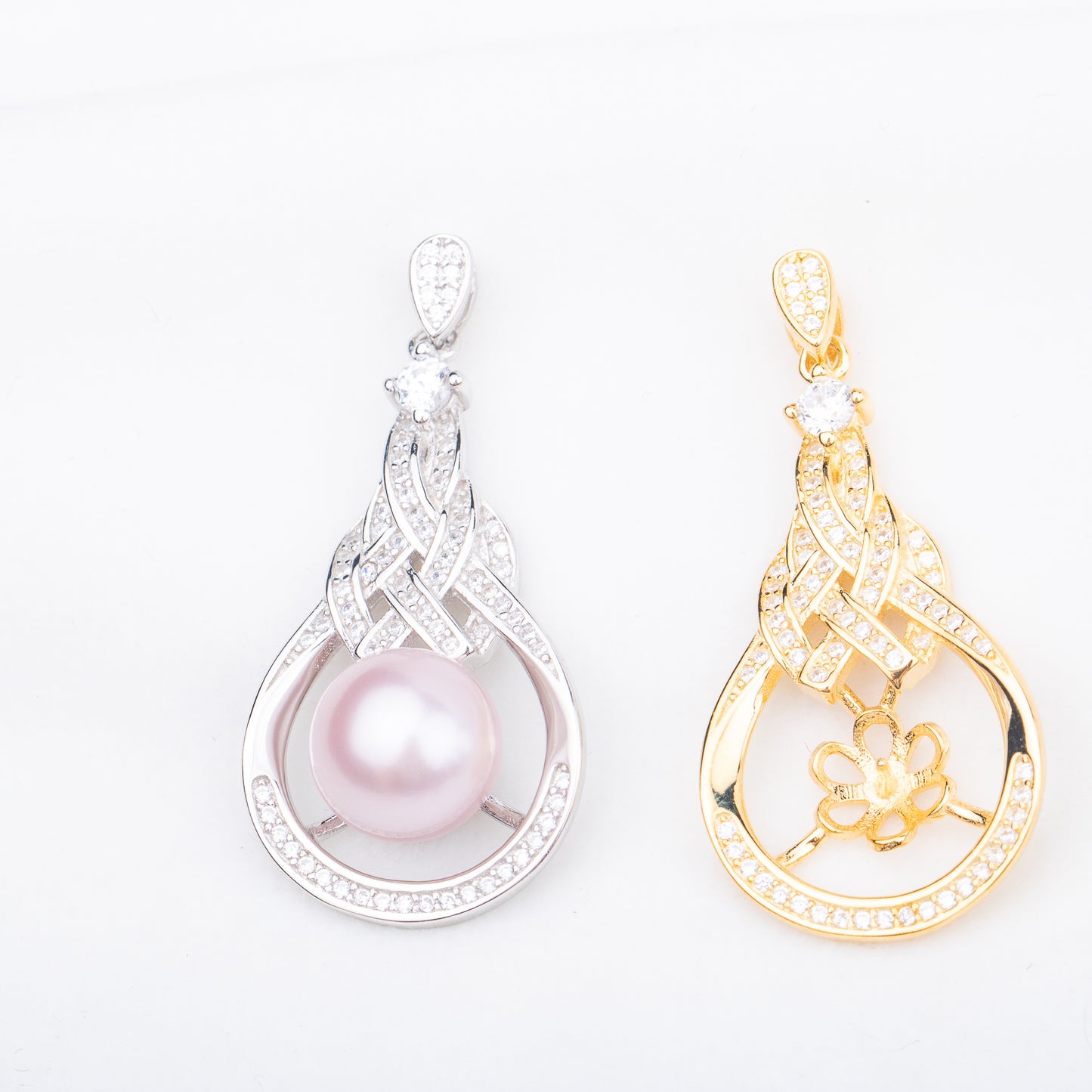 P010917 DIY 7-9mm Natural Freshwater pearl pendant accessory 925 sterling silver engagement jewelry necklace for women