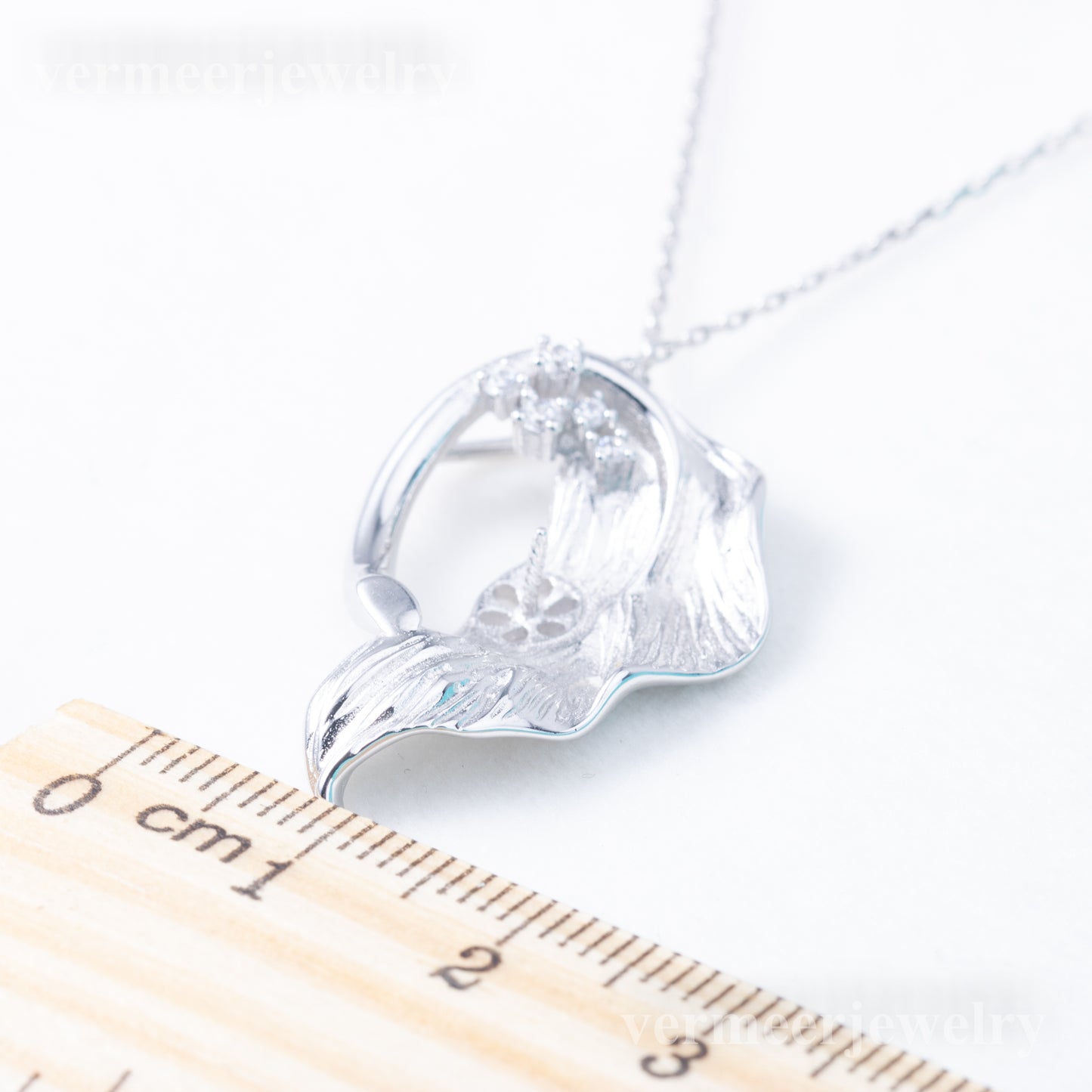 Pe010996 DIY 9-12mm Natural Freshwater pearl pendant accessory 925 sterling silver engagement jewelry necklace for women