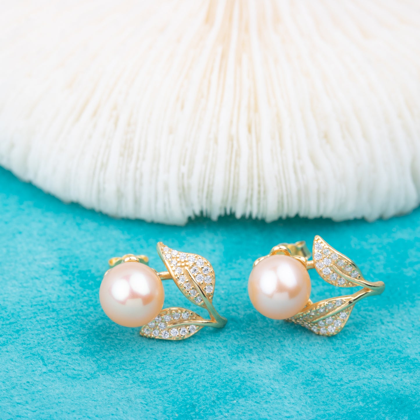 e010783 S925 pearl earring 925 sterling silver DIY 7-8mm Natural Freshwater pearl stud earring for women