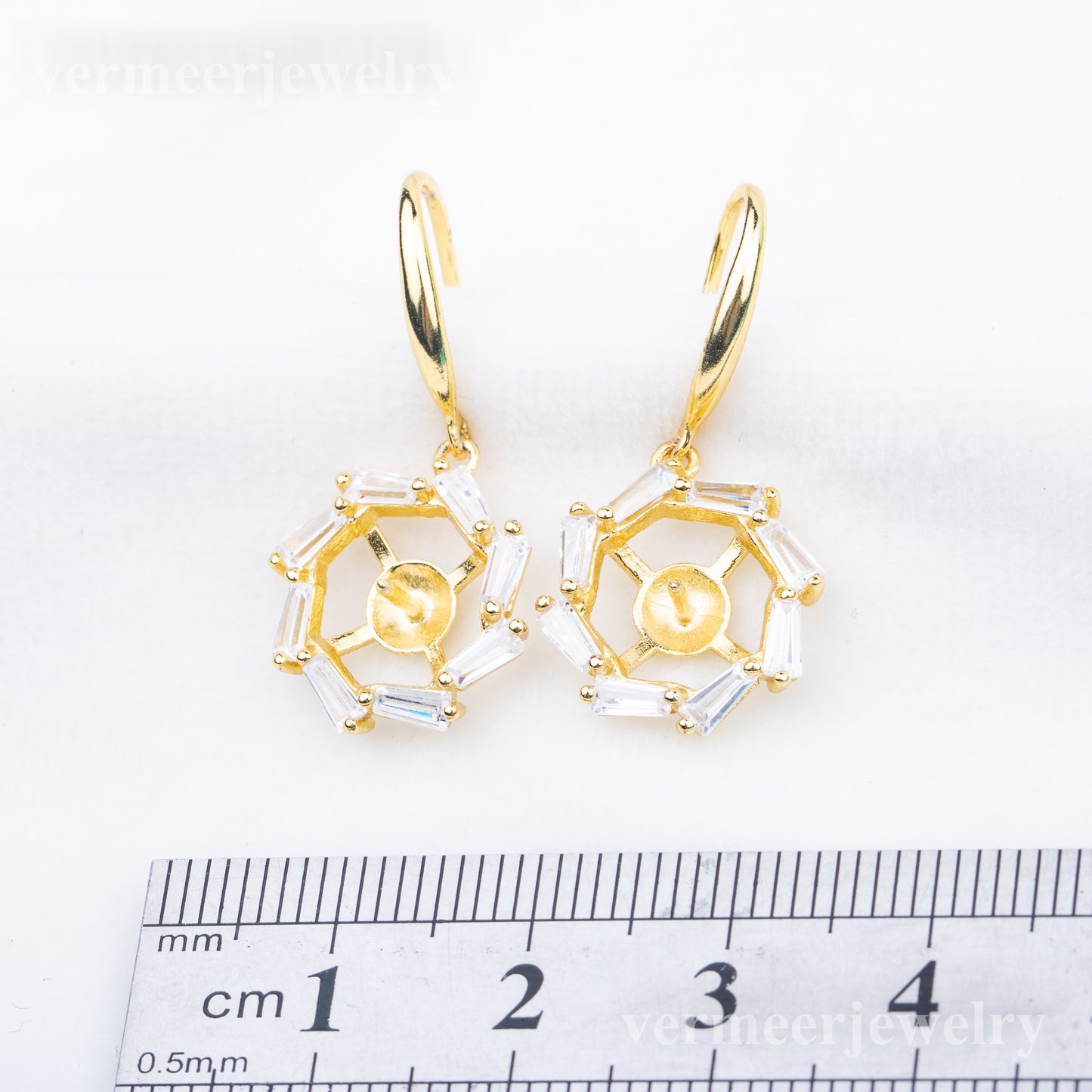 e010717 S925 pearl earring 925 sterling silver DIY 7-8mm Natural Freshwater pearl stud earring for women