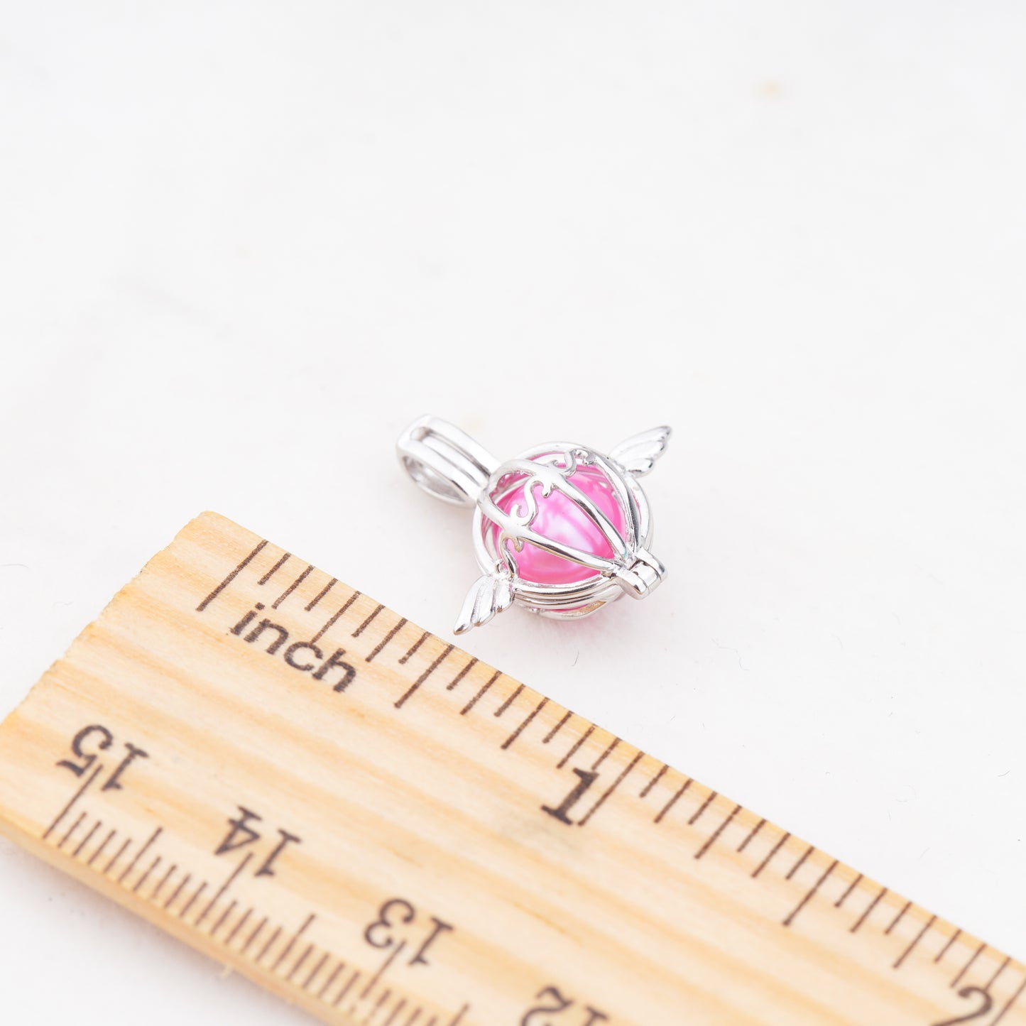 C030086 sterling silver Freshwater pearl cage pendant necklace jewelry locket for pearl party