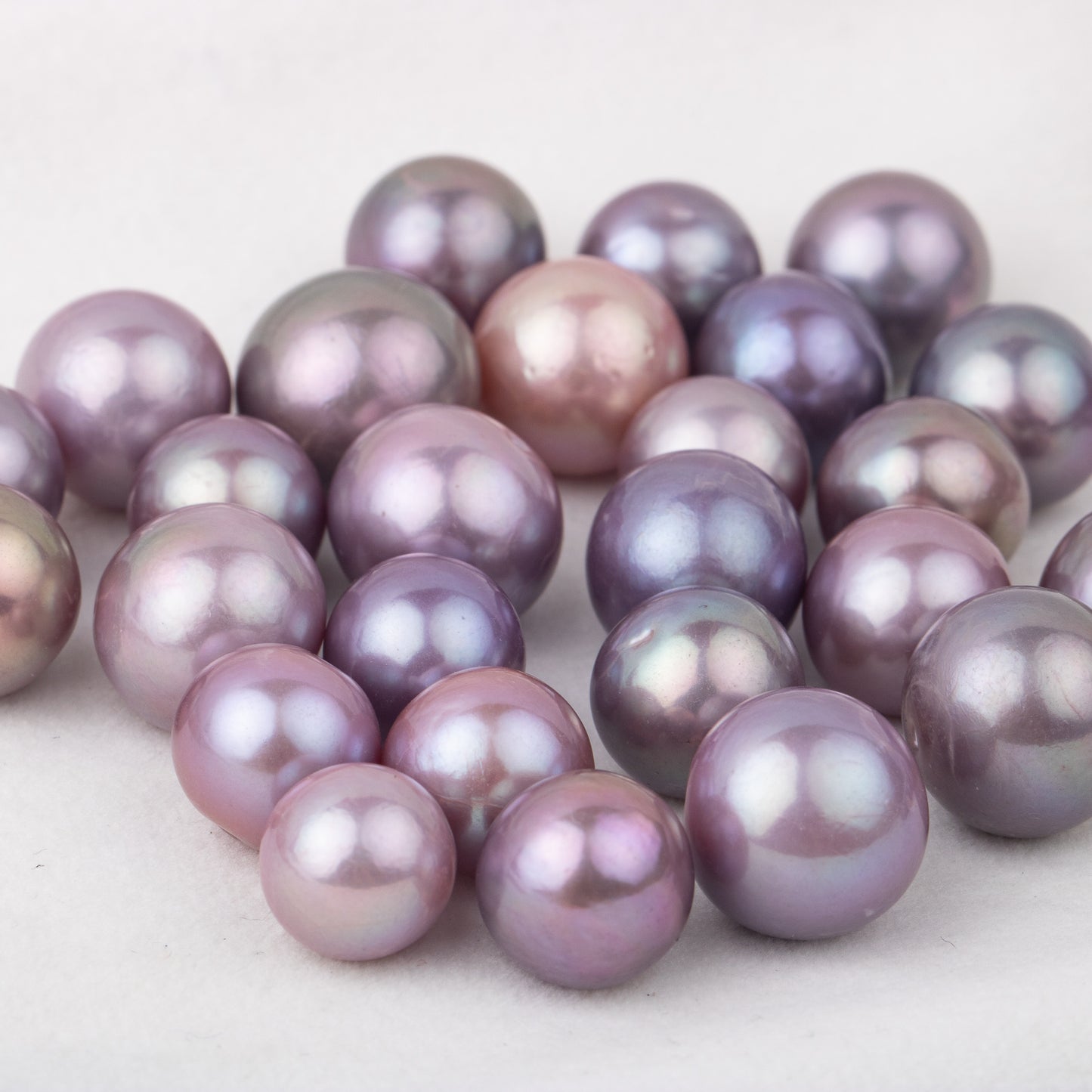 9-12mm cultured purple Edison Pearl High quality loose freshwater pearl round shape