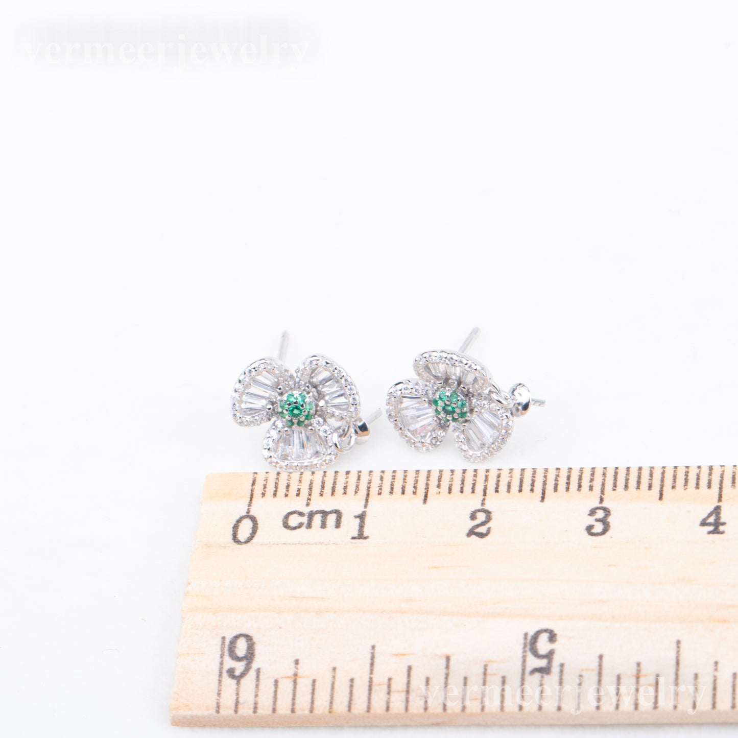 e010790 S925 pearl earring 925 sterling silver DIY 7-8mm Natural Freshwater pearl stud earring for women