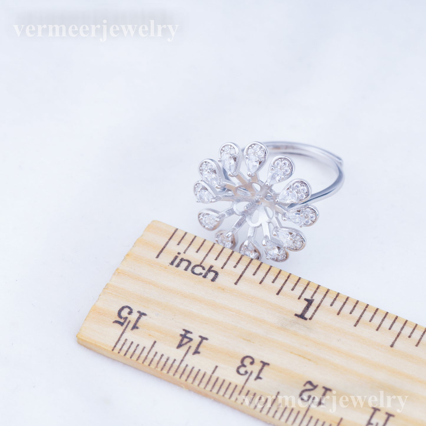 re010926 DIY 9-11mm Natural Freshwater pearl Ring accessory 925 sterling silver Adjustable size engagement ring for women