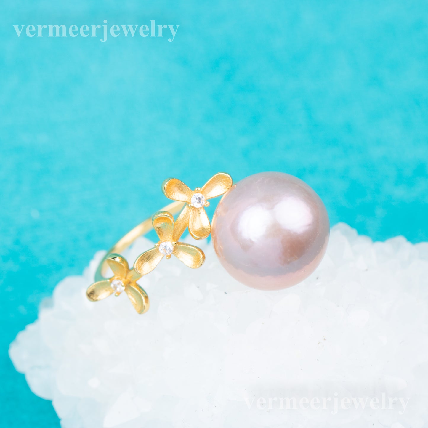 re010855DIY 9-11mm Natural Freshwater pearl Ring accessory 925 sterling silver Adjustable size engagement jewelry ring for women