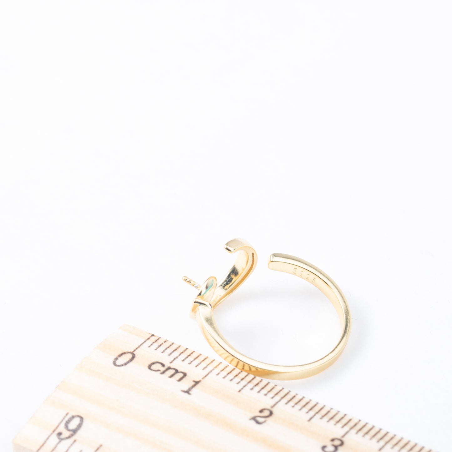 r010871 DIY 6-8mm Natural Freshwater pearl Ring accessory 925 sterling silver Adjustable size engagement jewelry ring for women