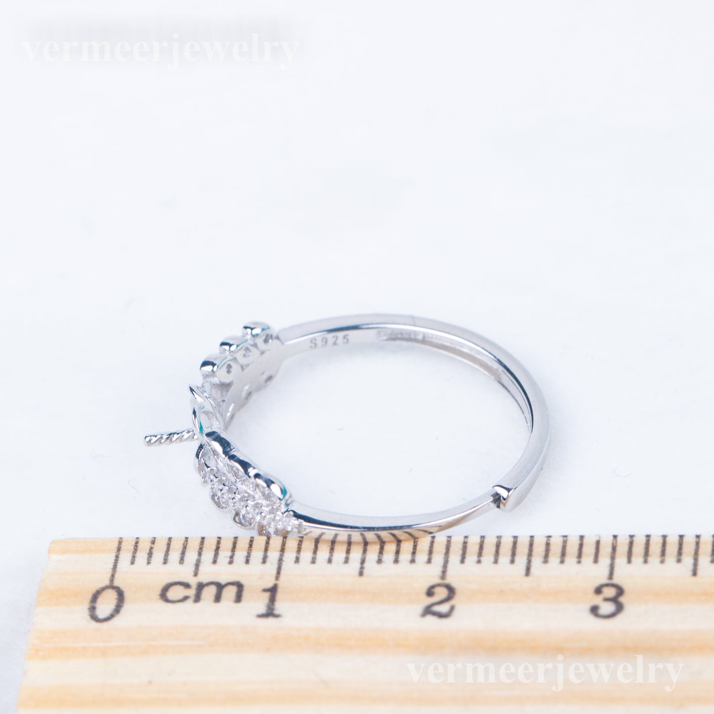 r010831 DIY 7-8mm Natural Freshwater pearl Ring accessory 925 sterling silver Adjustable size engagement jewelry ring for women