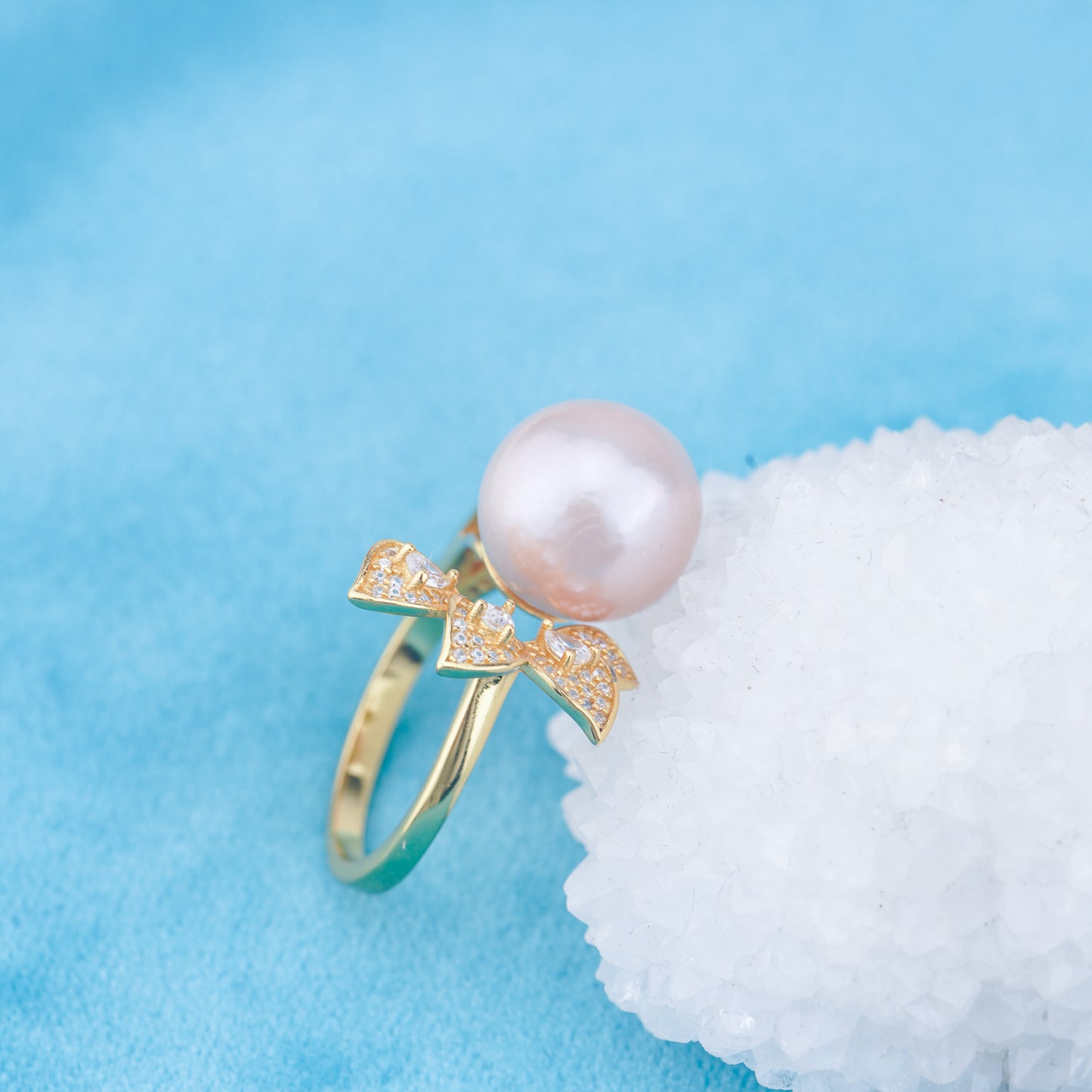 re010953 DIY 9-11mm Natural Freshwater pearl Ring accessory 925 sterling silver Adjustable size engagement ring for women