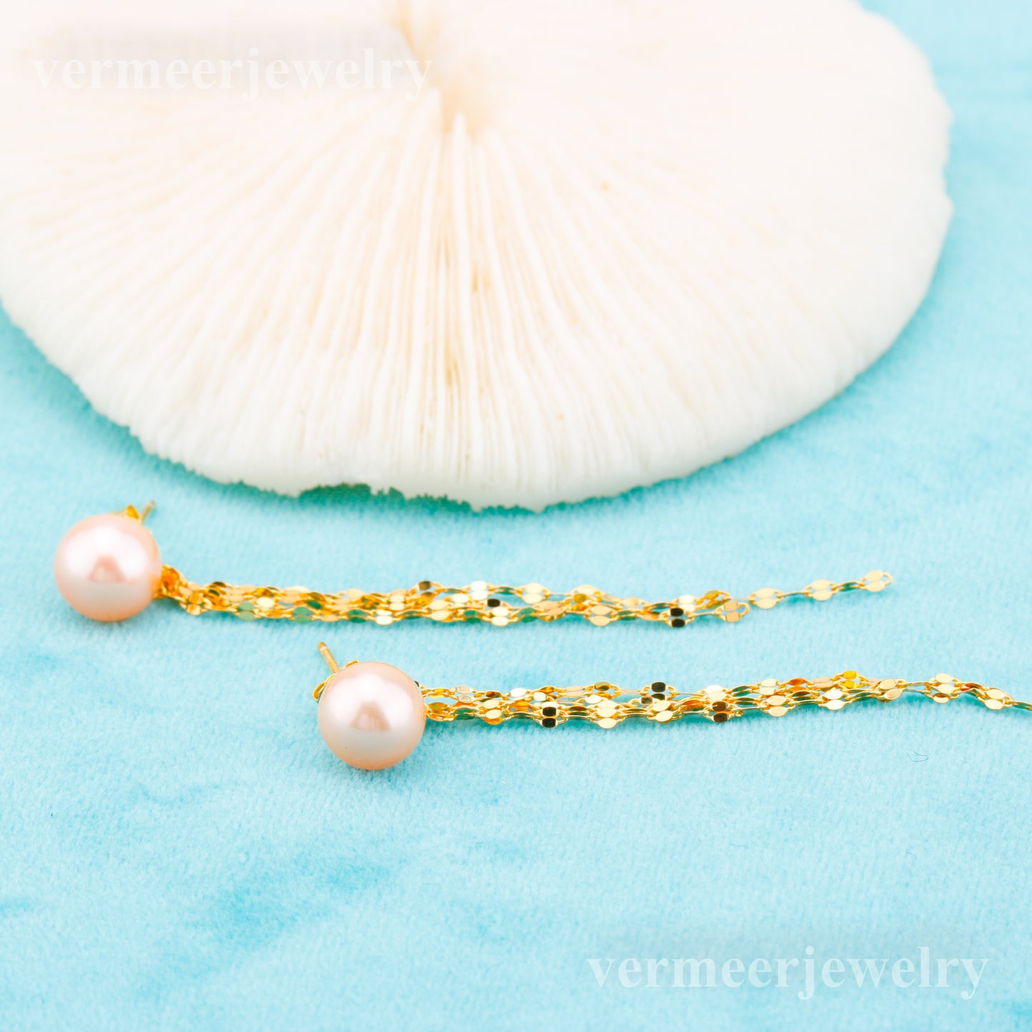 e010867 S925 pearl earring 925 sterling silver DIY 7-8mm Natural Freshwater pearl stud earring for women