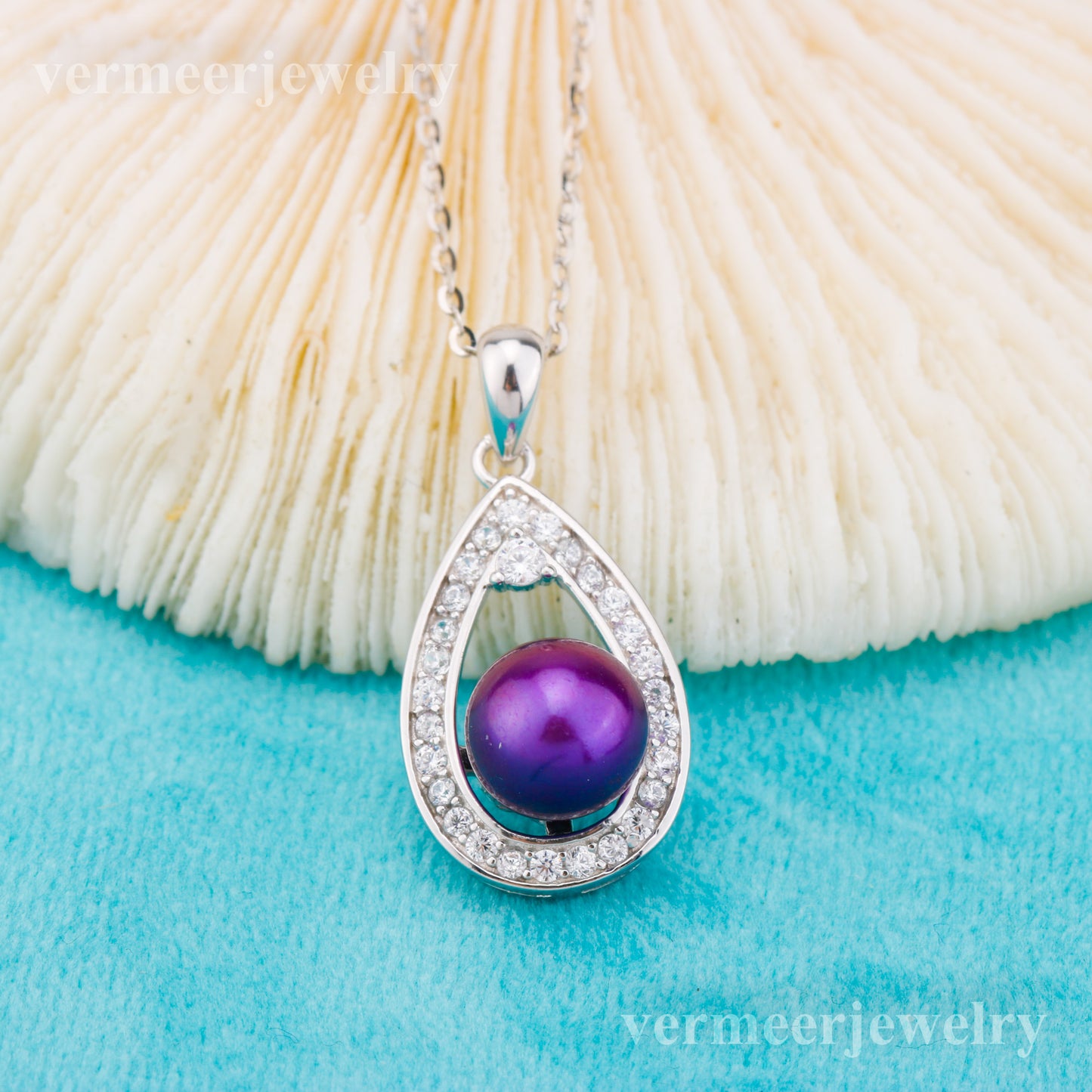 P01012 DIY 6-8mm Natural Freshwater pearl pendant accessory 925 sterling silver engagement jewelry necklace for women