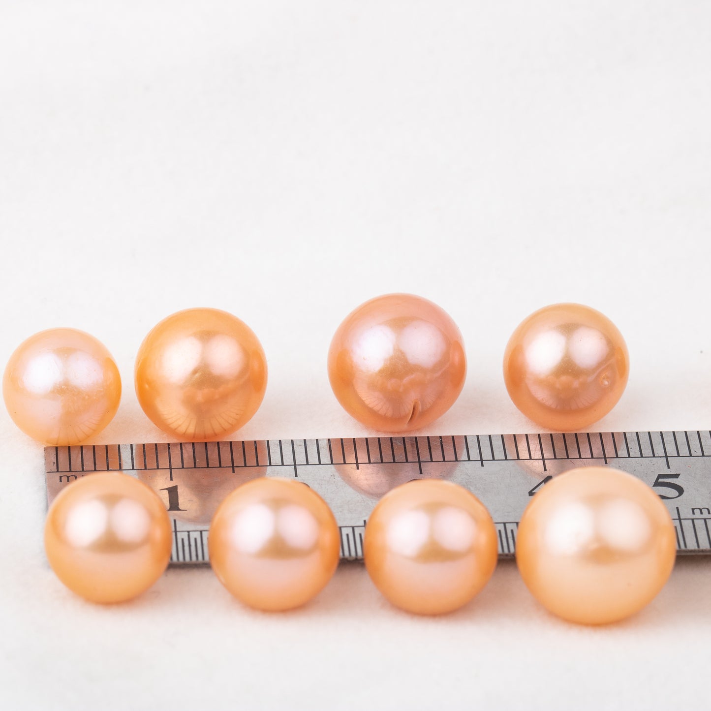 9-12mm cultured orange Edison Pearl High quality loose freshwater pearl round shape