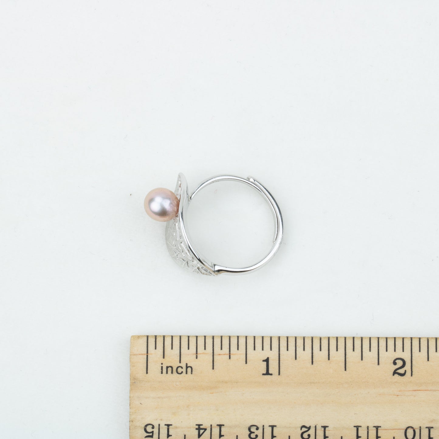 r030510 DIY 7-8mm Natural Freshwater pearl Ring accessory 925 sterling silver Adjustable size engagement jewelry ring for women