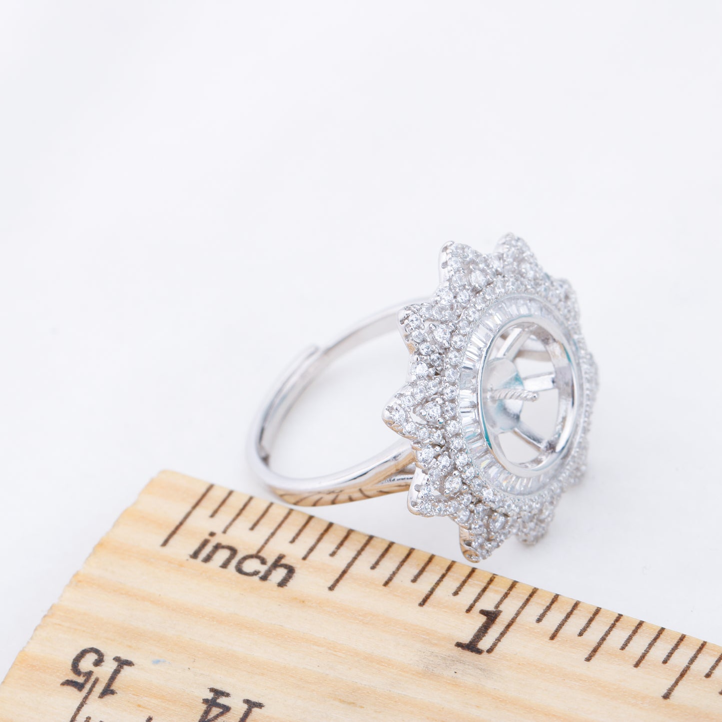 re010916 DIY 9-11mm Natural Freshwater pearl Ring accessory 925 sterling silver Adjustable size engagement ring for women