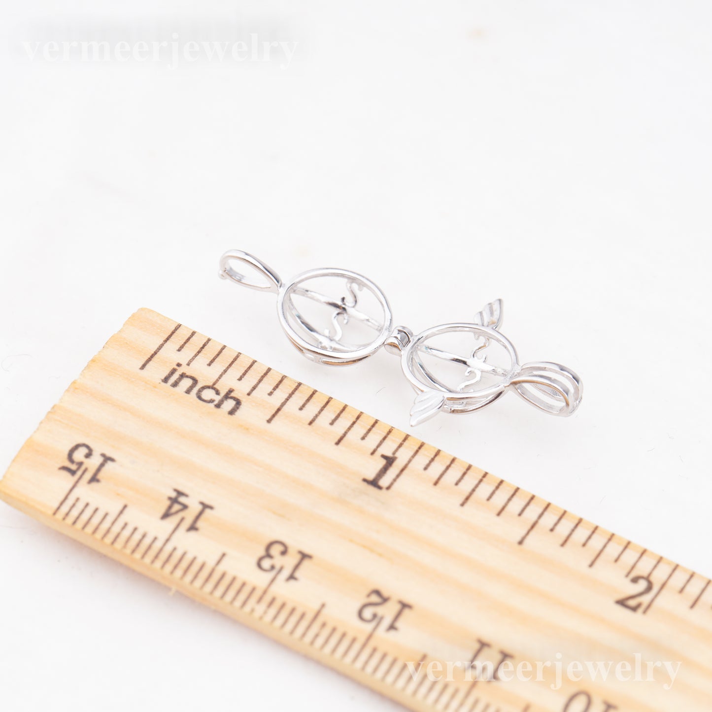 C030086 sterling silver Freshwater pearl cage pendant necklace jewelry locket for pearl party