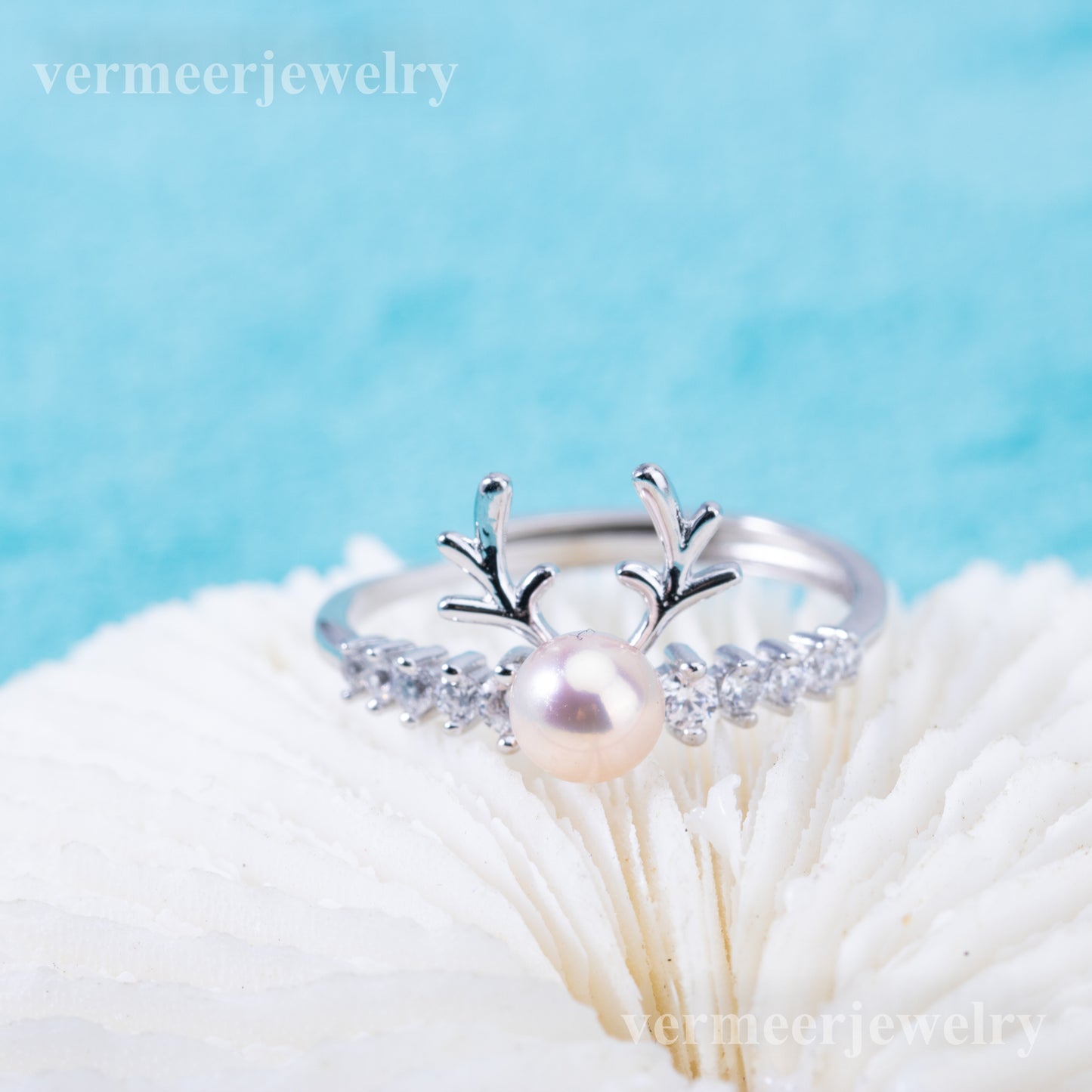 r010886 DIY4-5mm Natural Freshwater pearl Ring accessory 925 sterling silver Adjustable size engagement jewelry ring for women