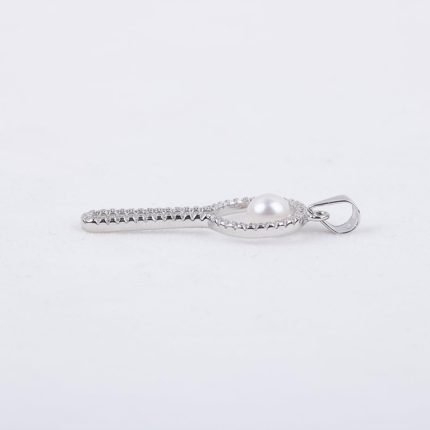 P030539 DIY 7-8mm Natural Freshwater pearl pendant accessory 925 sterling silver engagement jewelry necklace for women