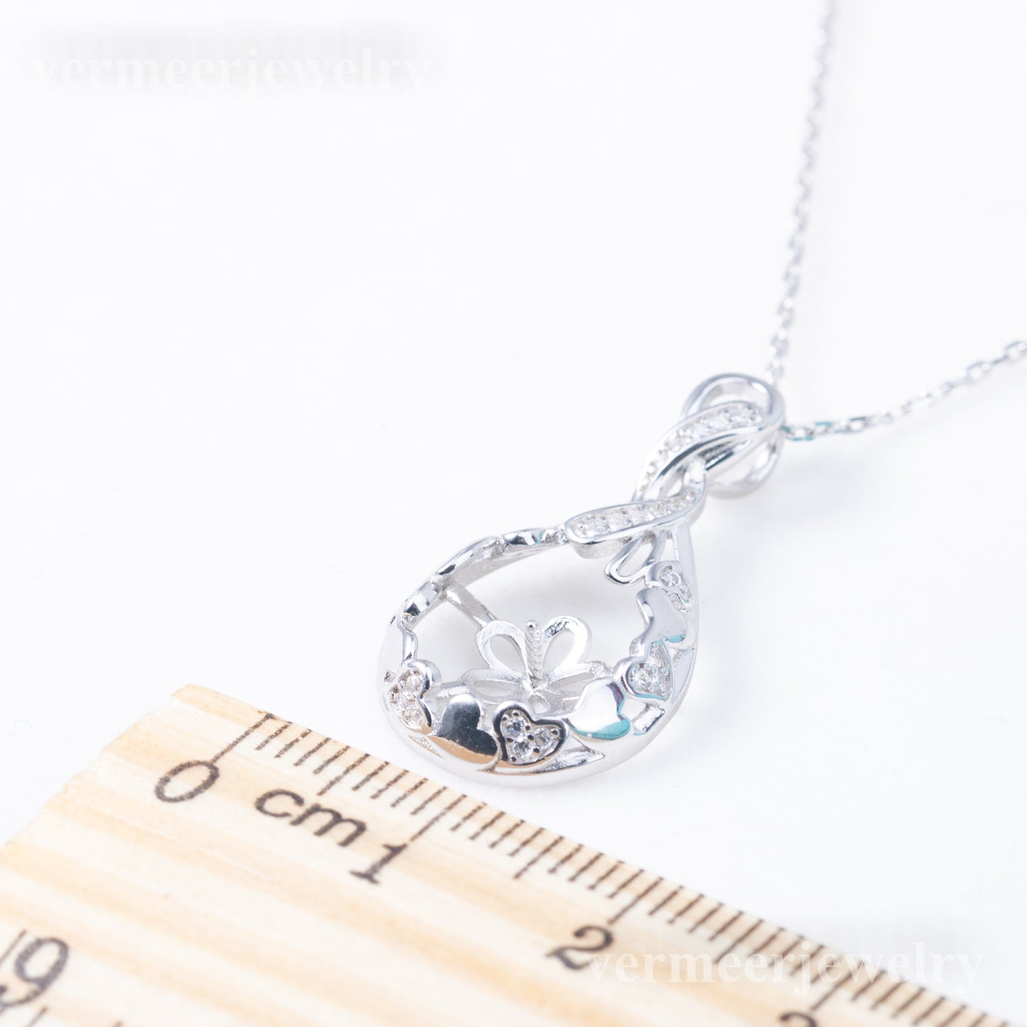 P010989 DIY 6-8mm Natural Freshwater pearl pendant accessory 925 sterling silver engagement jewelry necklace for women