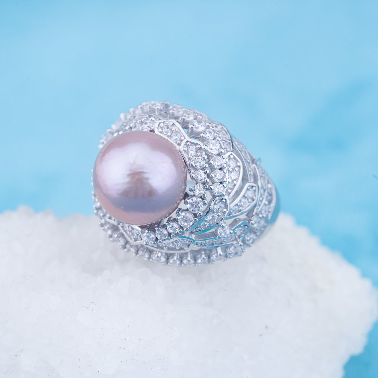 re010958 DIY 9-11mm Natural Freshwater pearl Ring accessory 925 sterling silver Adjustable size engagement ring for women